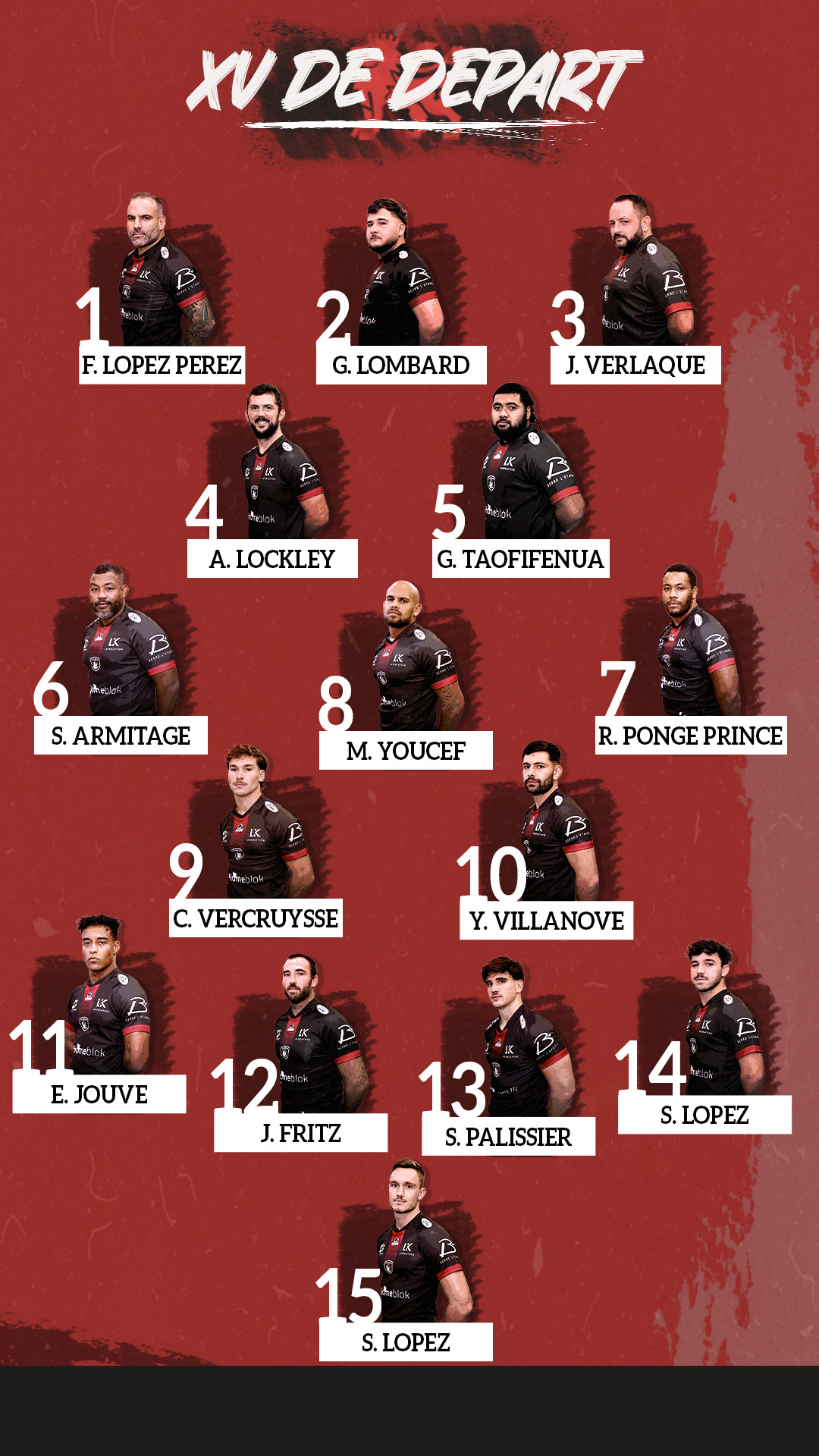Compo Stoy XV de départ