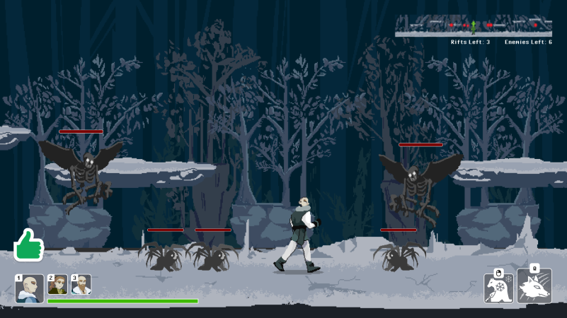 (Prototype B) One tester preferred HUD UI at the bottom so they wouldn't have to look at the top left and bottom right for interactive controls.