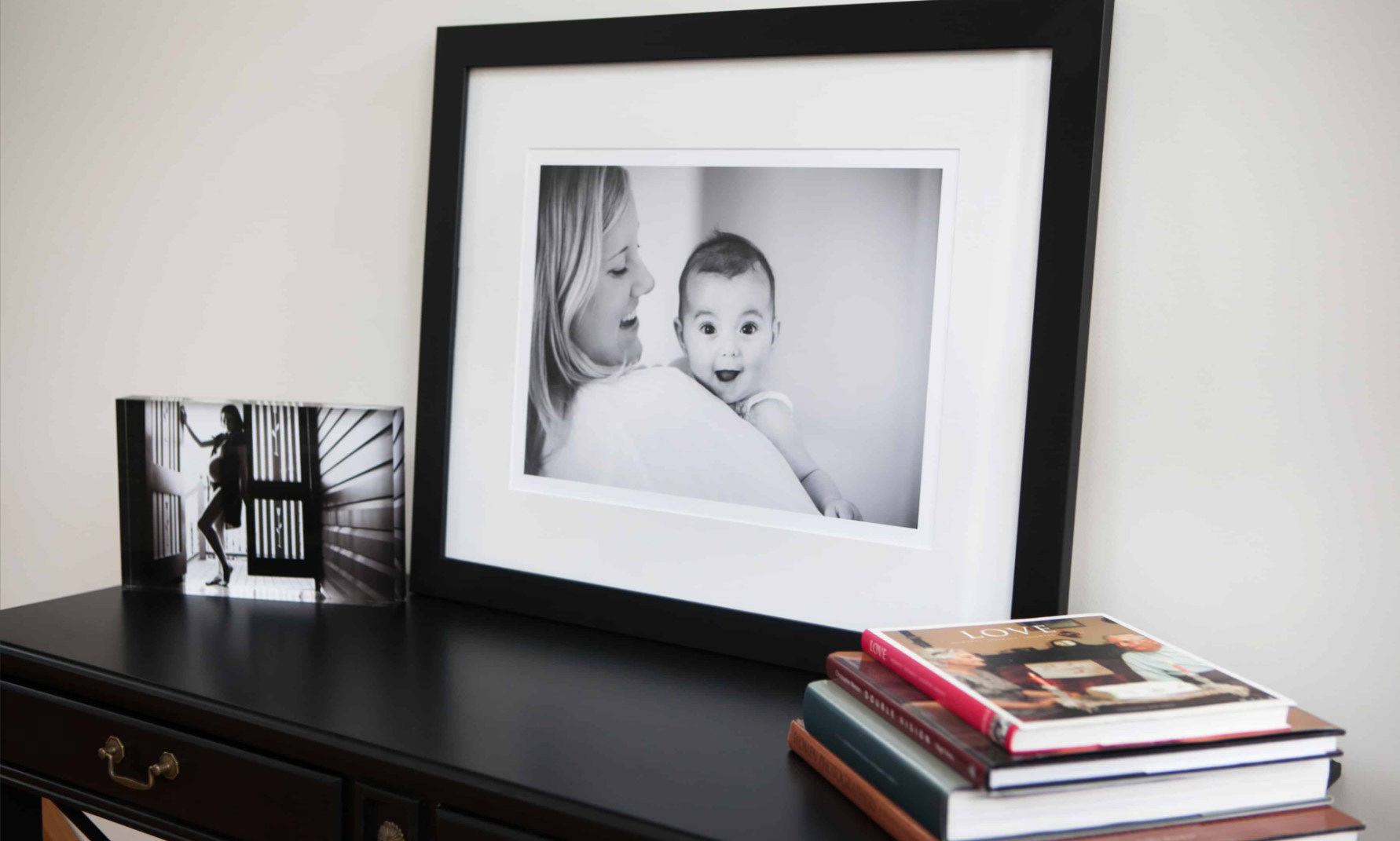 Black Frame with White Mat