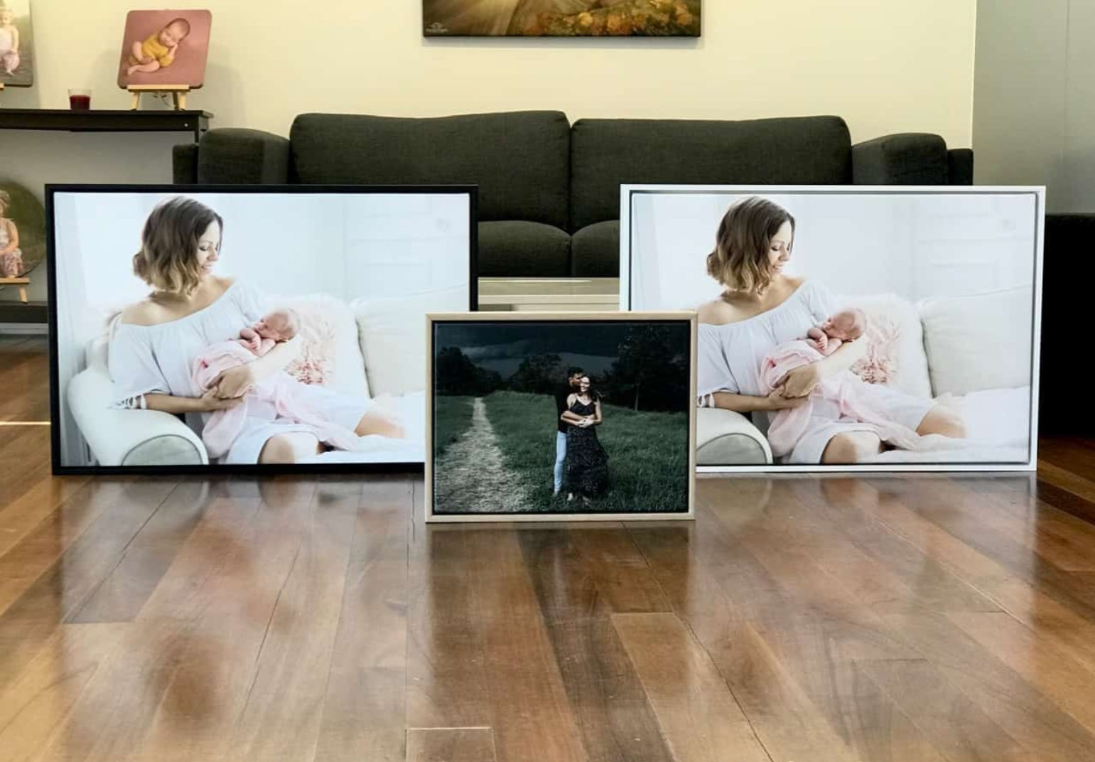 Black, Oak, & White Box Frames