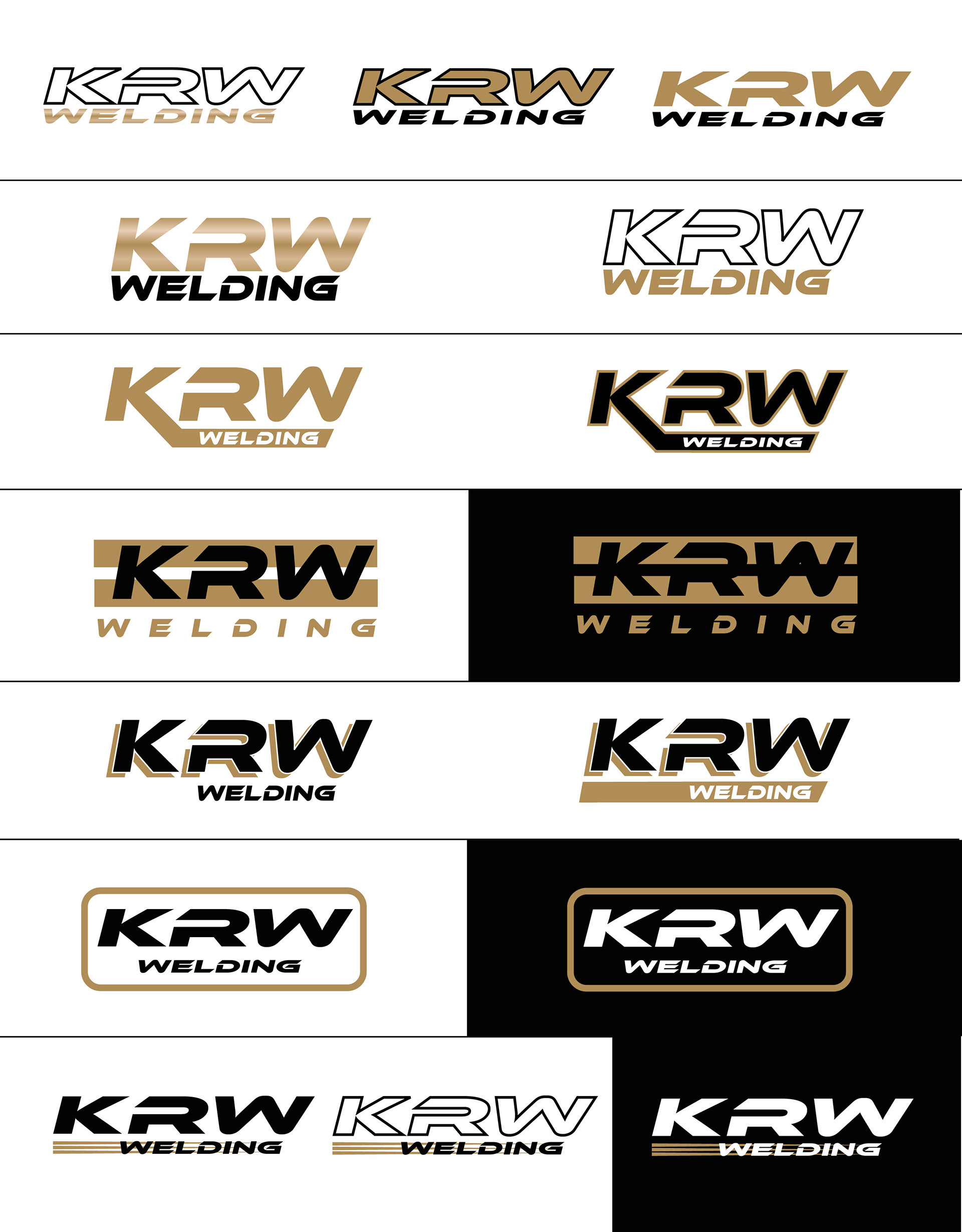 KRW Welding Logo Concepts Sheet