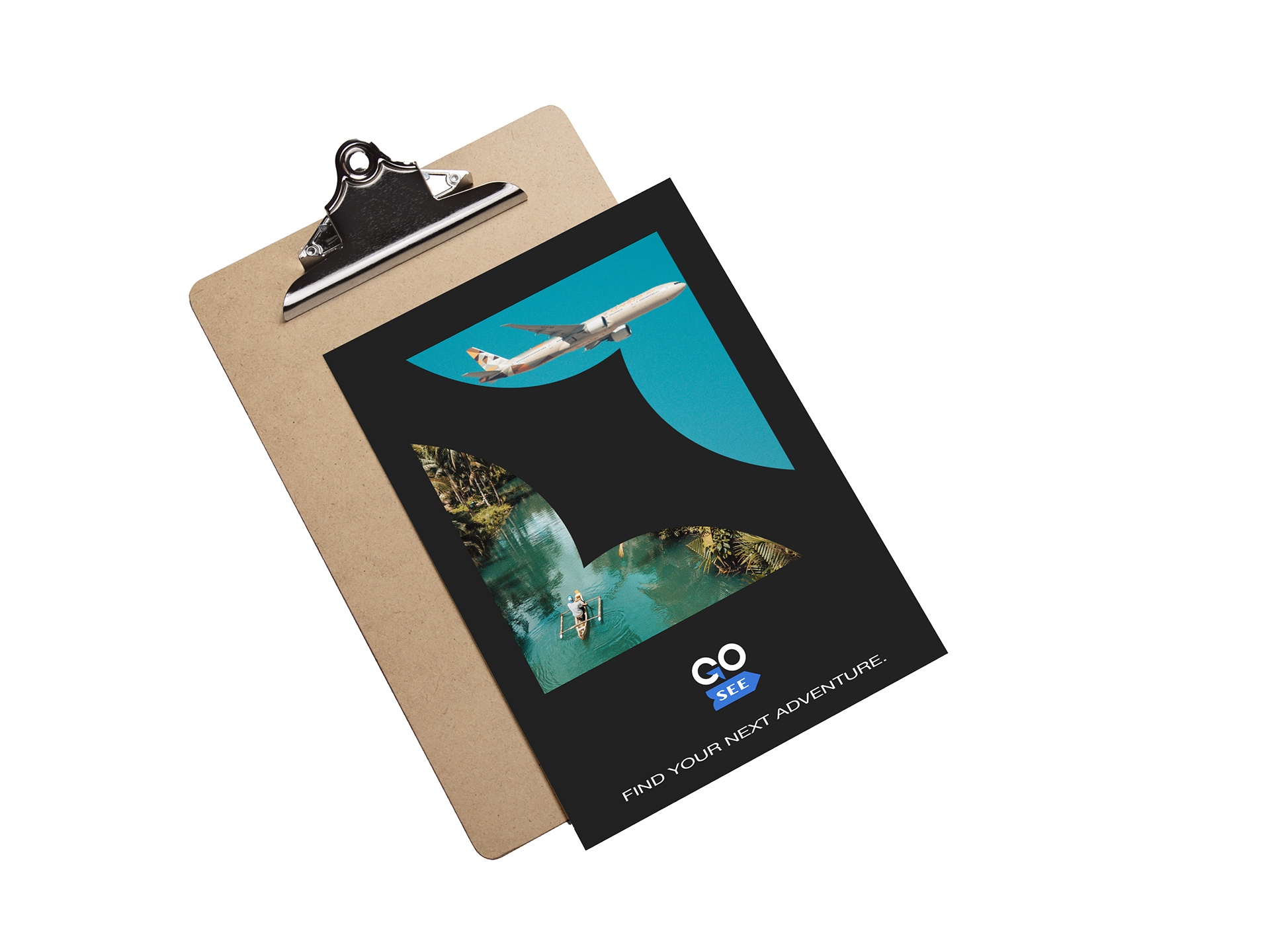 Go See travel itinerary package mockup