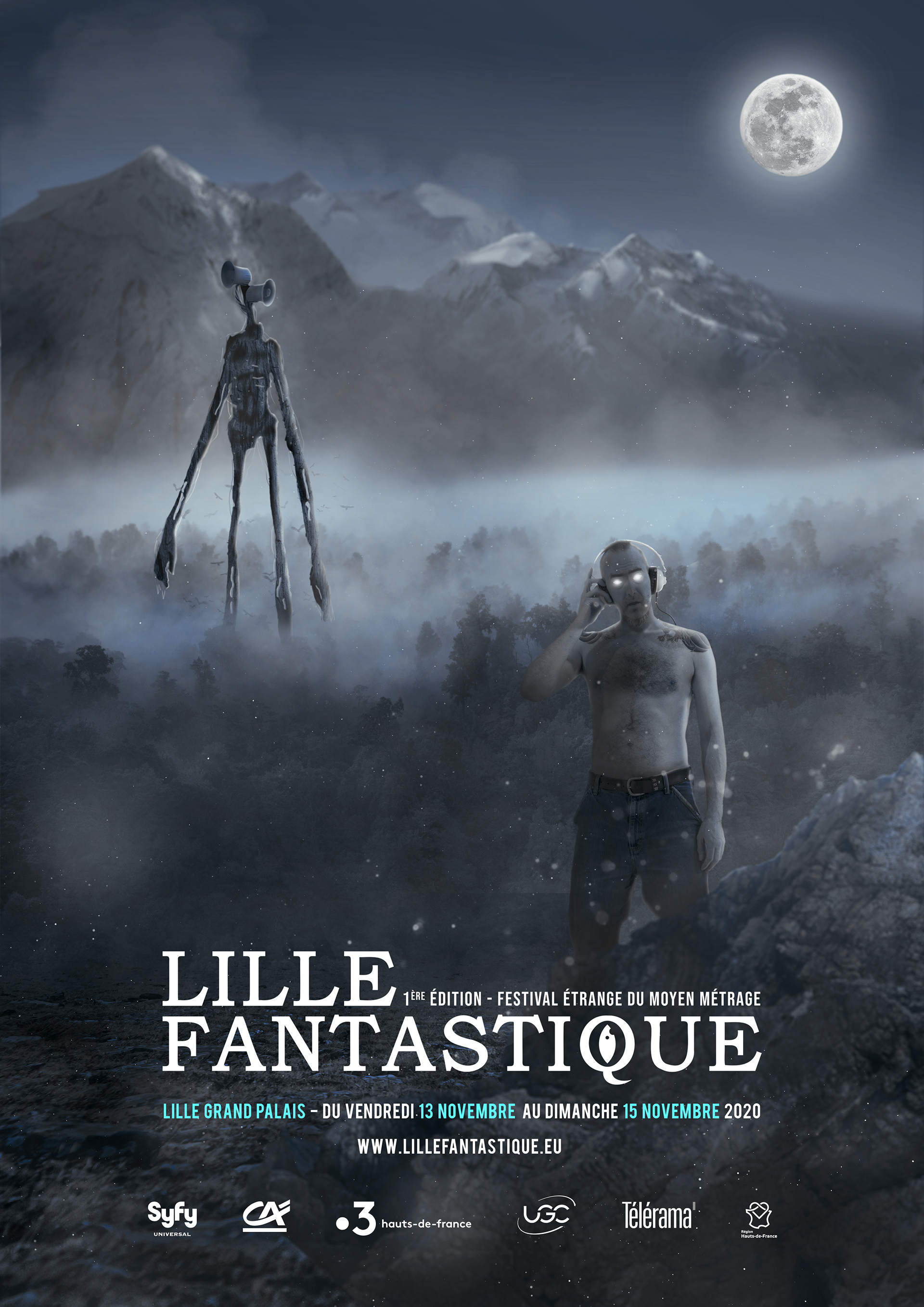 Affiche pour le festival "Lille Fantastique", photomontage avec Photoshop