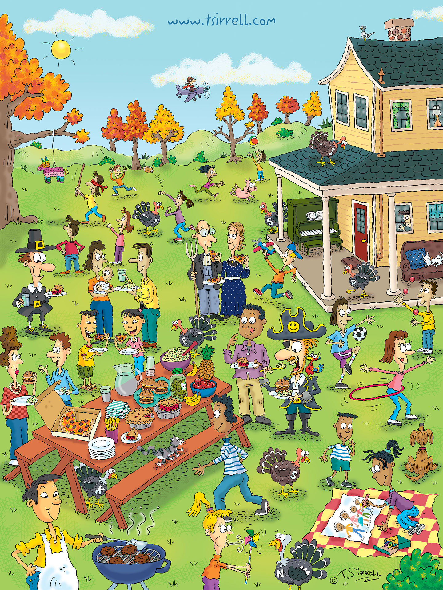 Terry Sirrell Illustration - The Backyard Picnic Puzzle