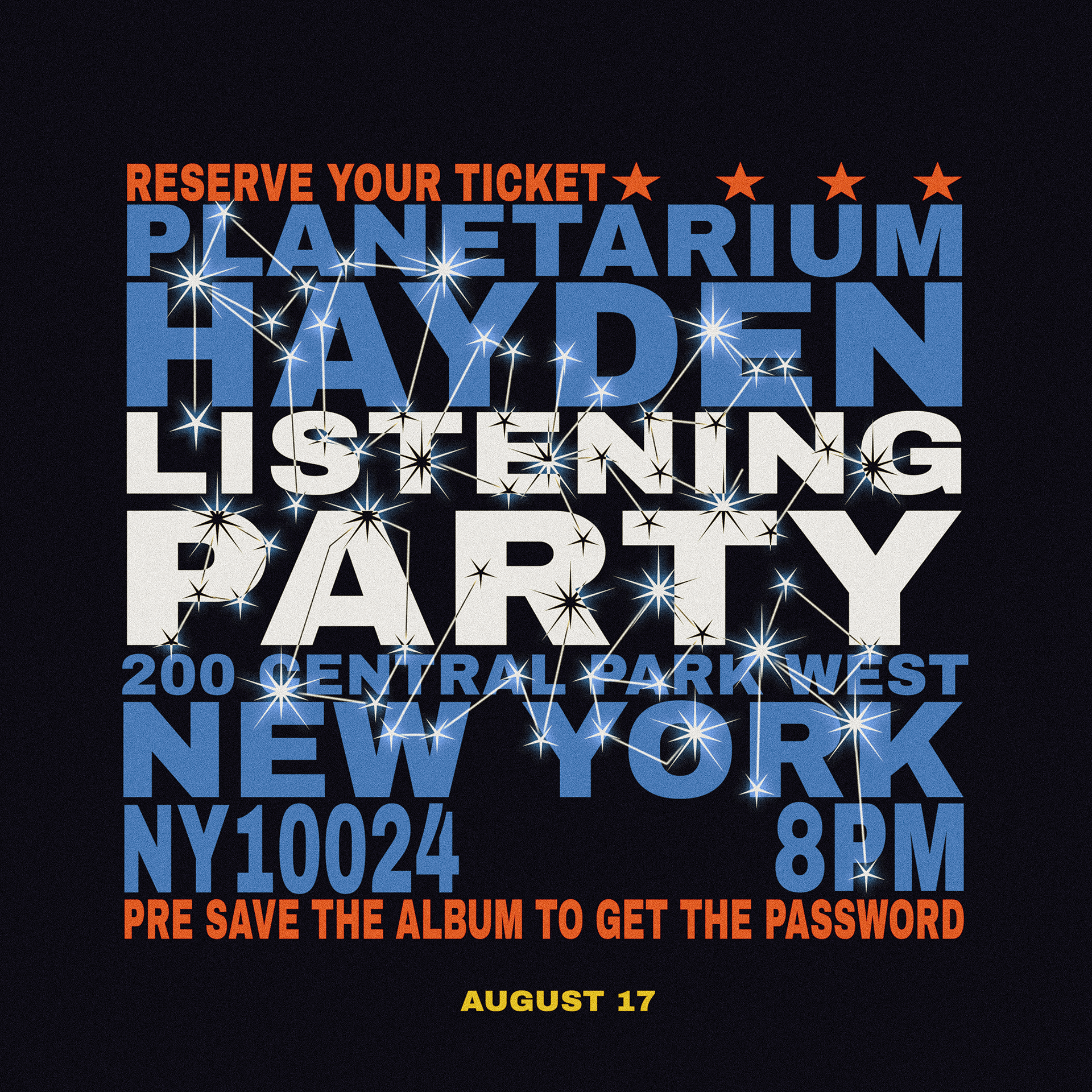LISTENING PARTY POSTER