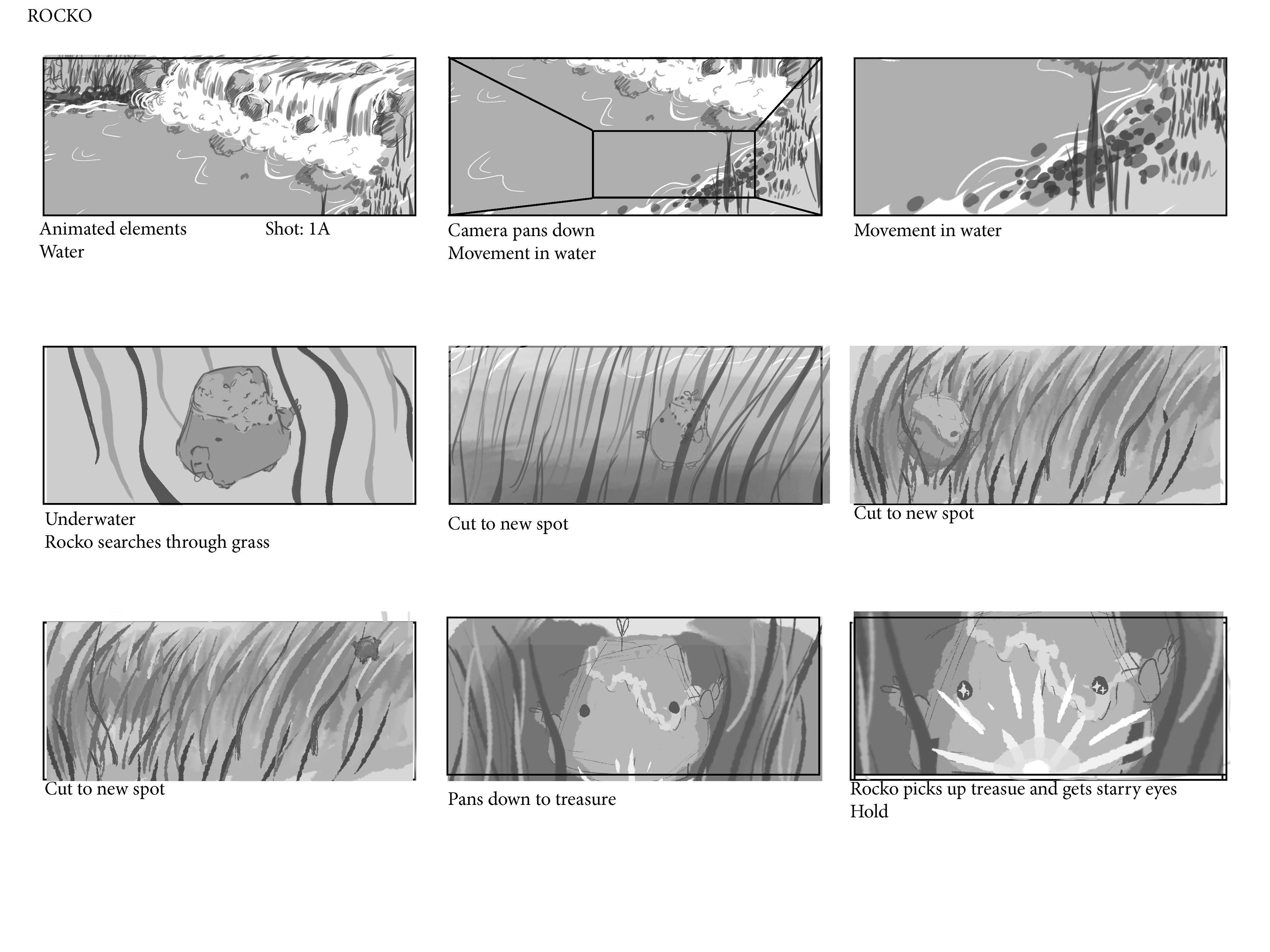 FIRST PASS STORYBOARDS 