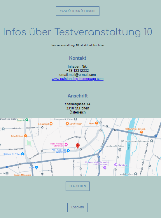 Details Page with Google Maps