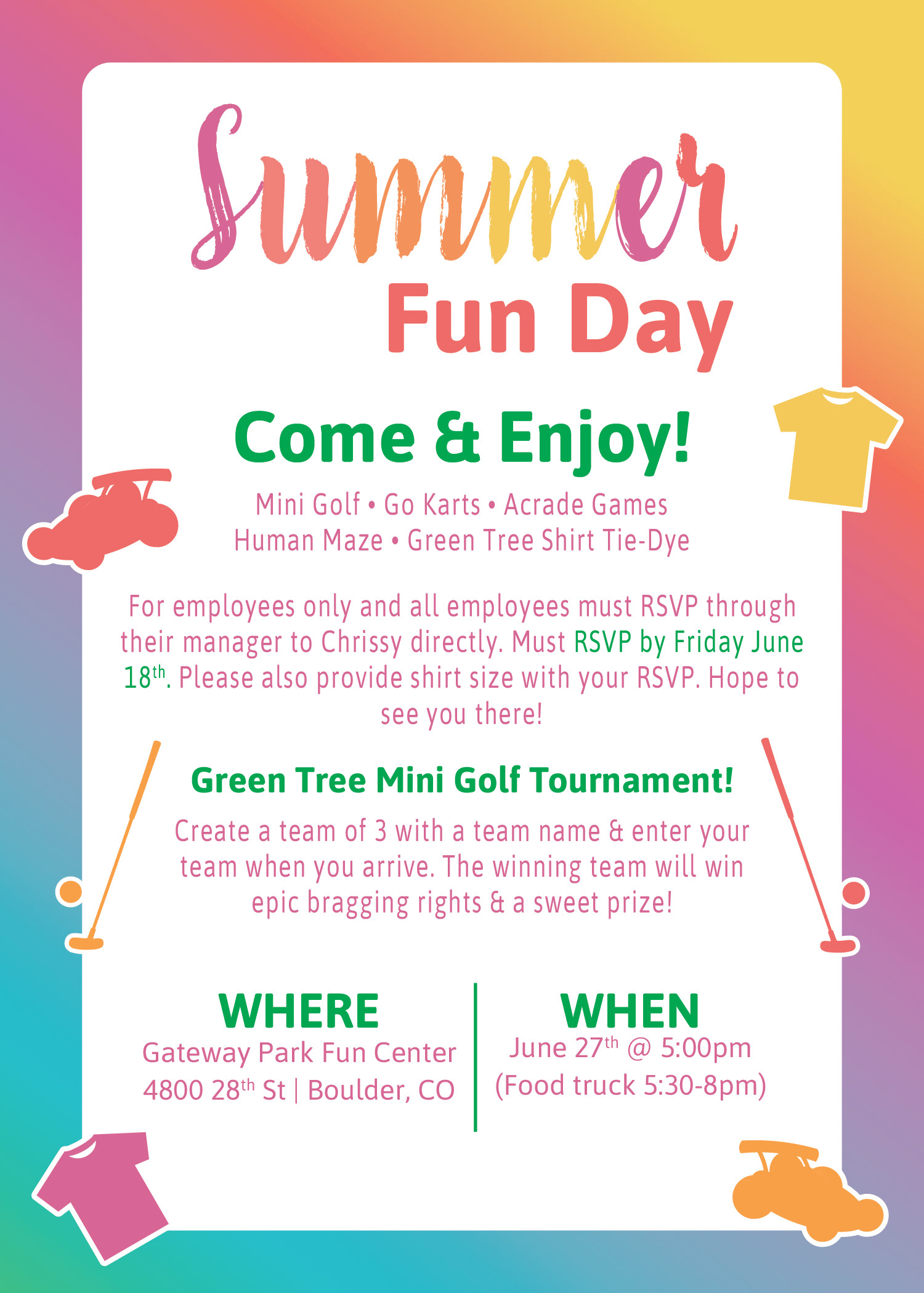 Flyer for Green Treets lobby