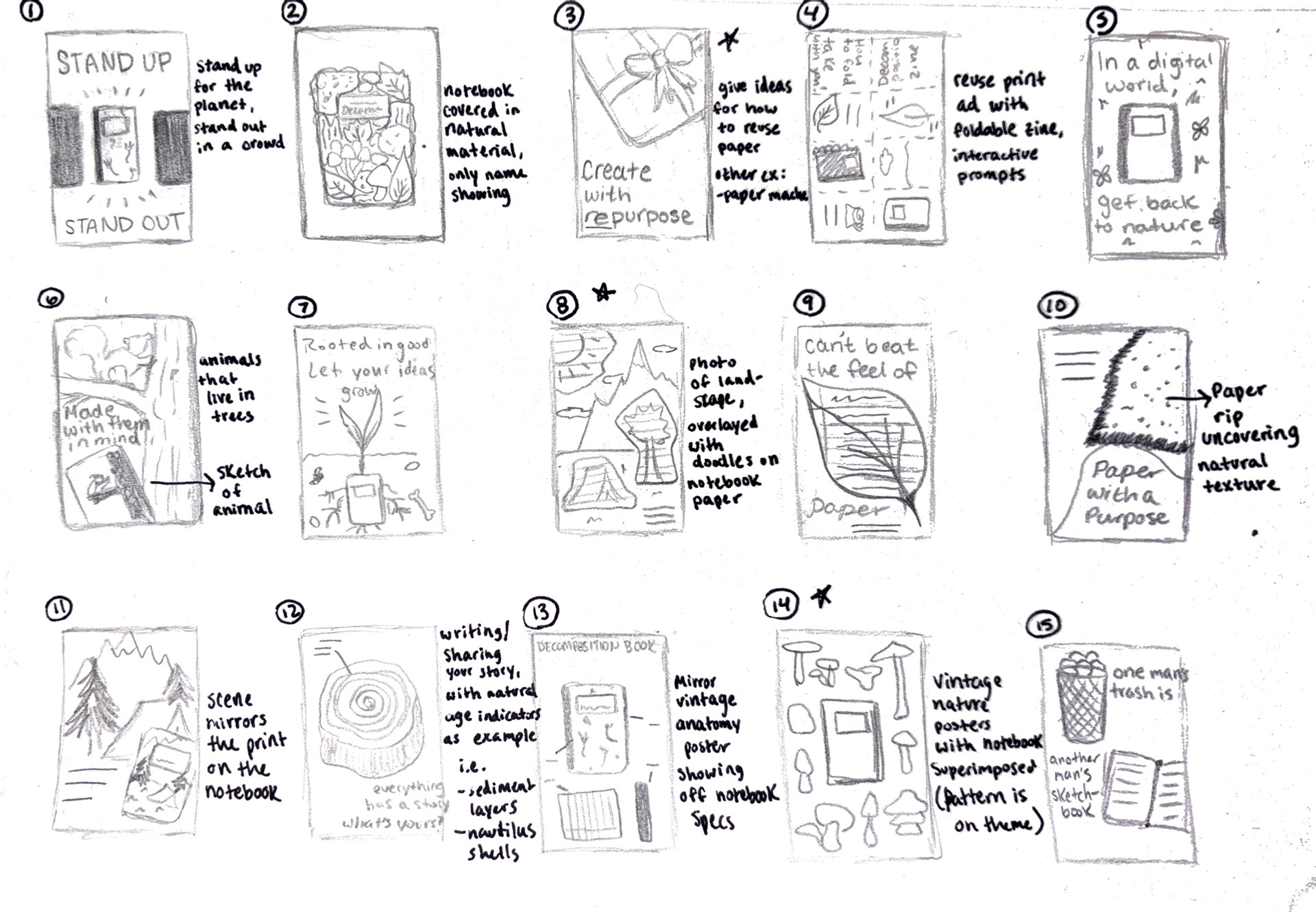 Print ad sketches