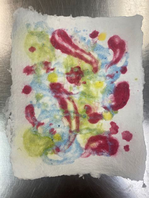 Experimentation with pulp painting.
