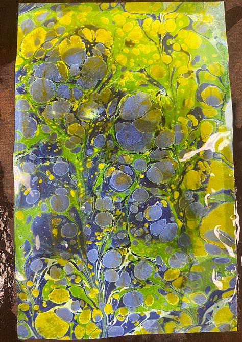 More marbling studies using the stones pattern technique.