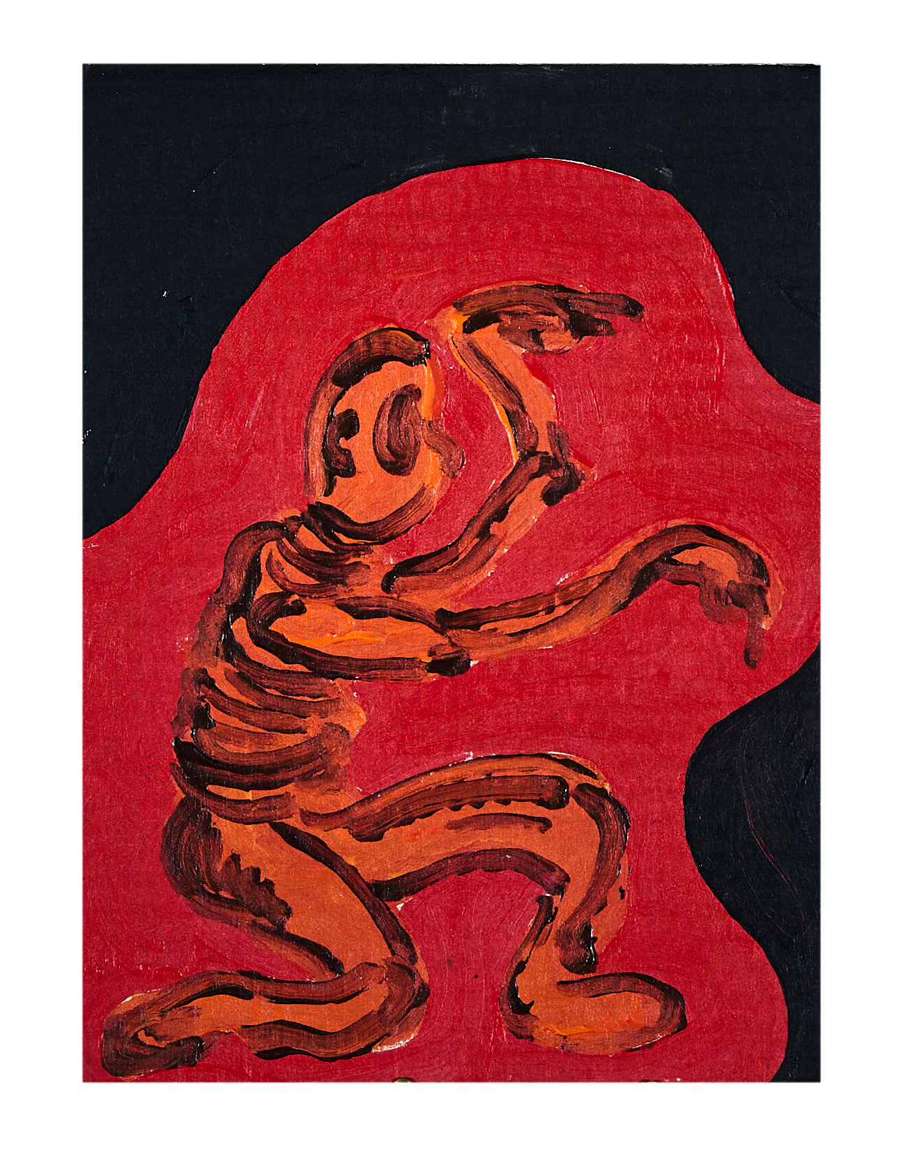 Ohne Titel, Acryl auf Karton, 23 x 17 cm, 2019