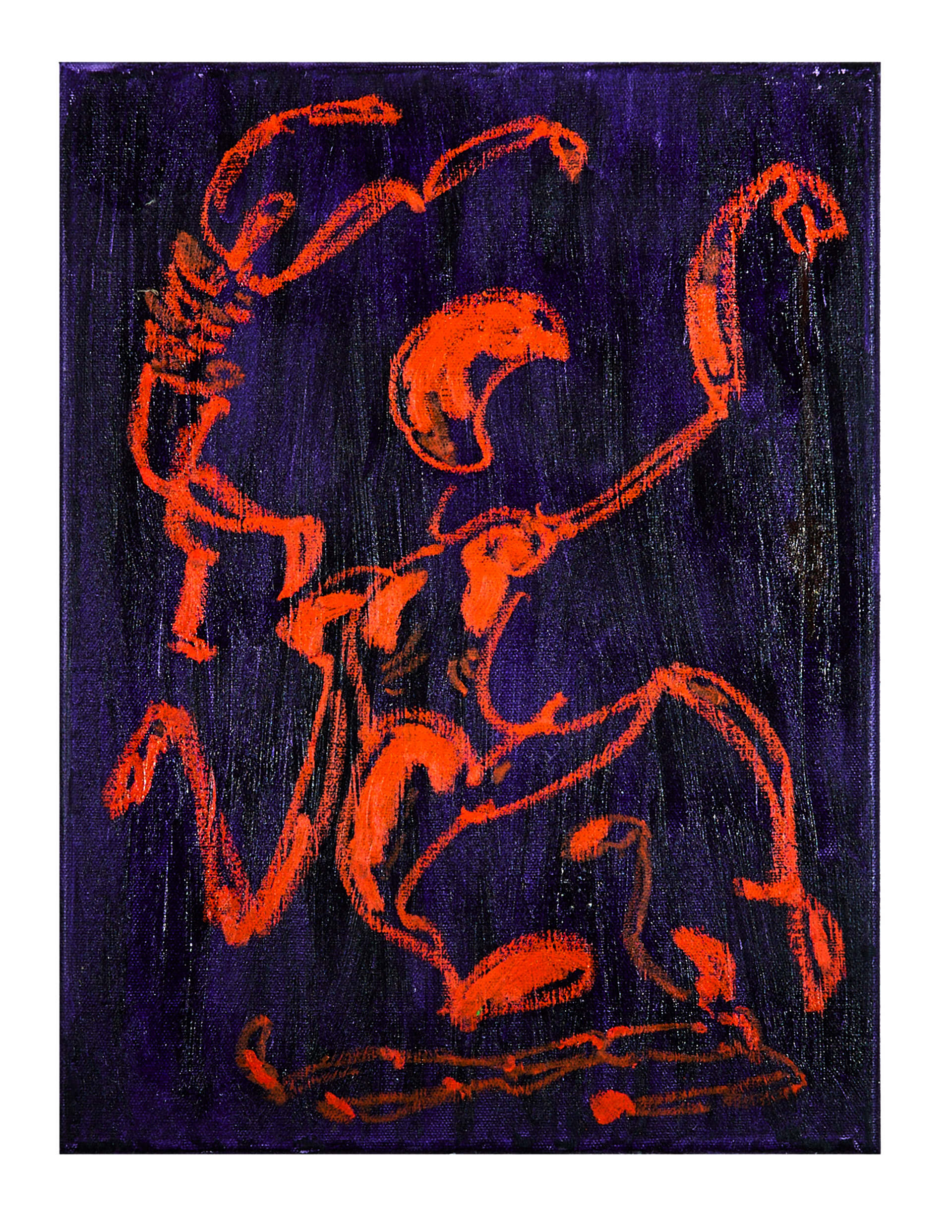 Ohne Titel, Acryl und Öl auf Leinwand, 40 x 30 cm, 2020