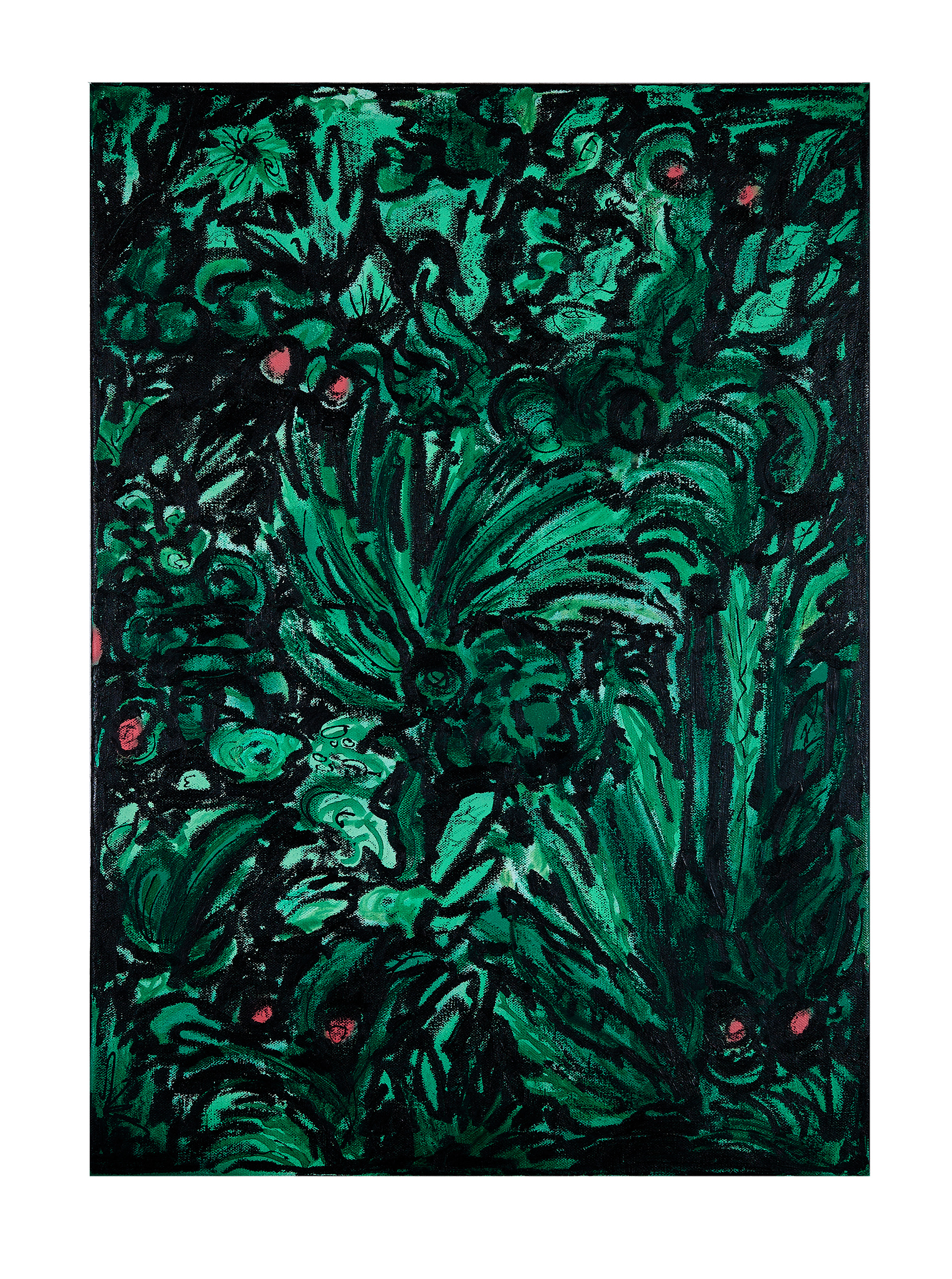 Ohne Titel, Acryl und Öl auf Leinwand, 70 x 50 cm, 2021