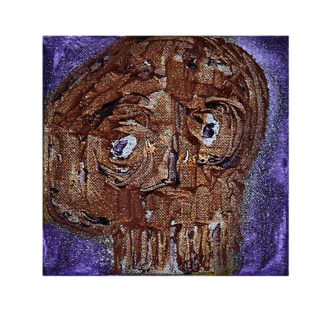 Ohne Titel, Öl und Lack auf Leinwand, 14.5 x 14.5 cm, 2022