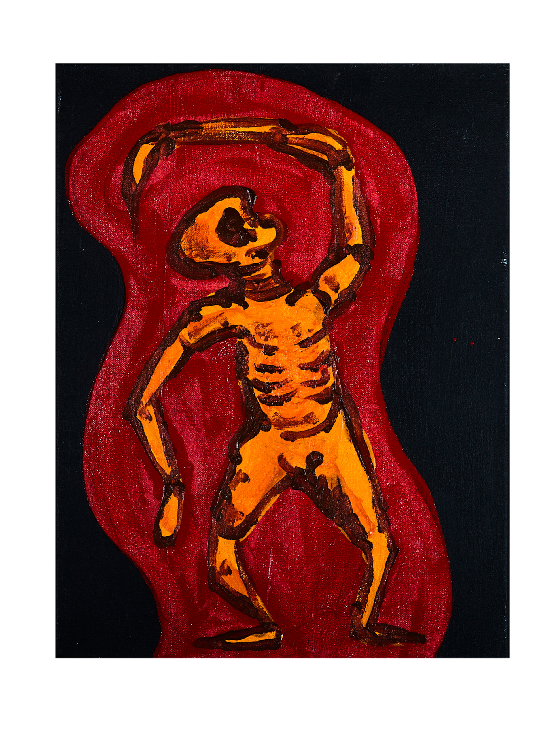 Ohne Titel, Acryl und Lack auf Leinwand, 40 x 30 cm, 2021