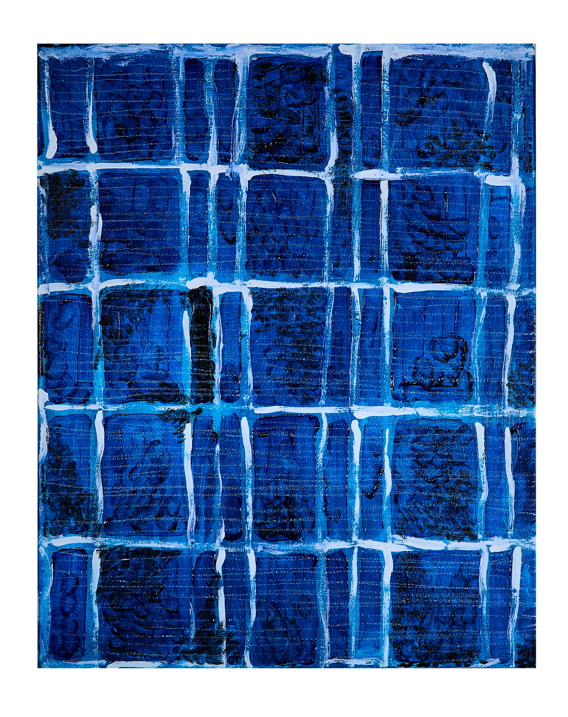 Solarpanel, Acryl und Lack auf Leinwand, 50 x 40 cm, 2017