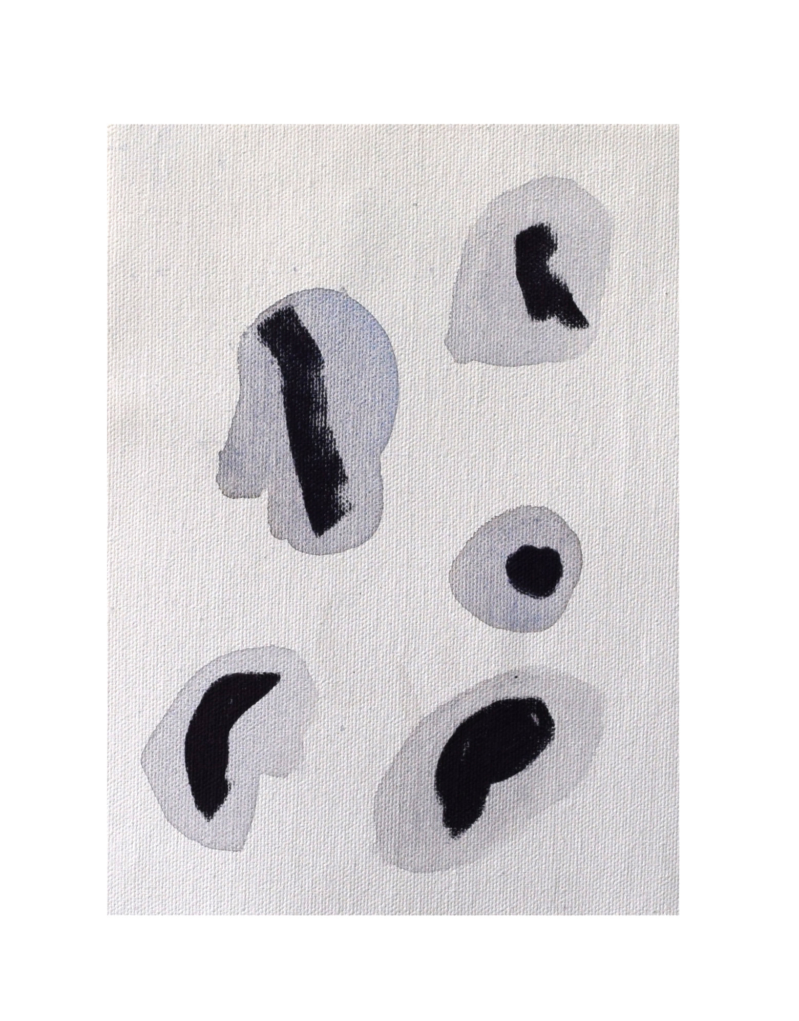 Ohne Titel, Couache auf Leinwand, 19.5 x 17.5 cm, 2022