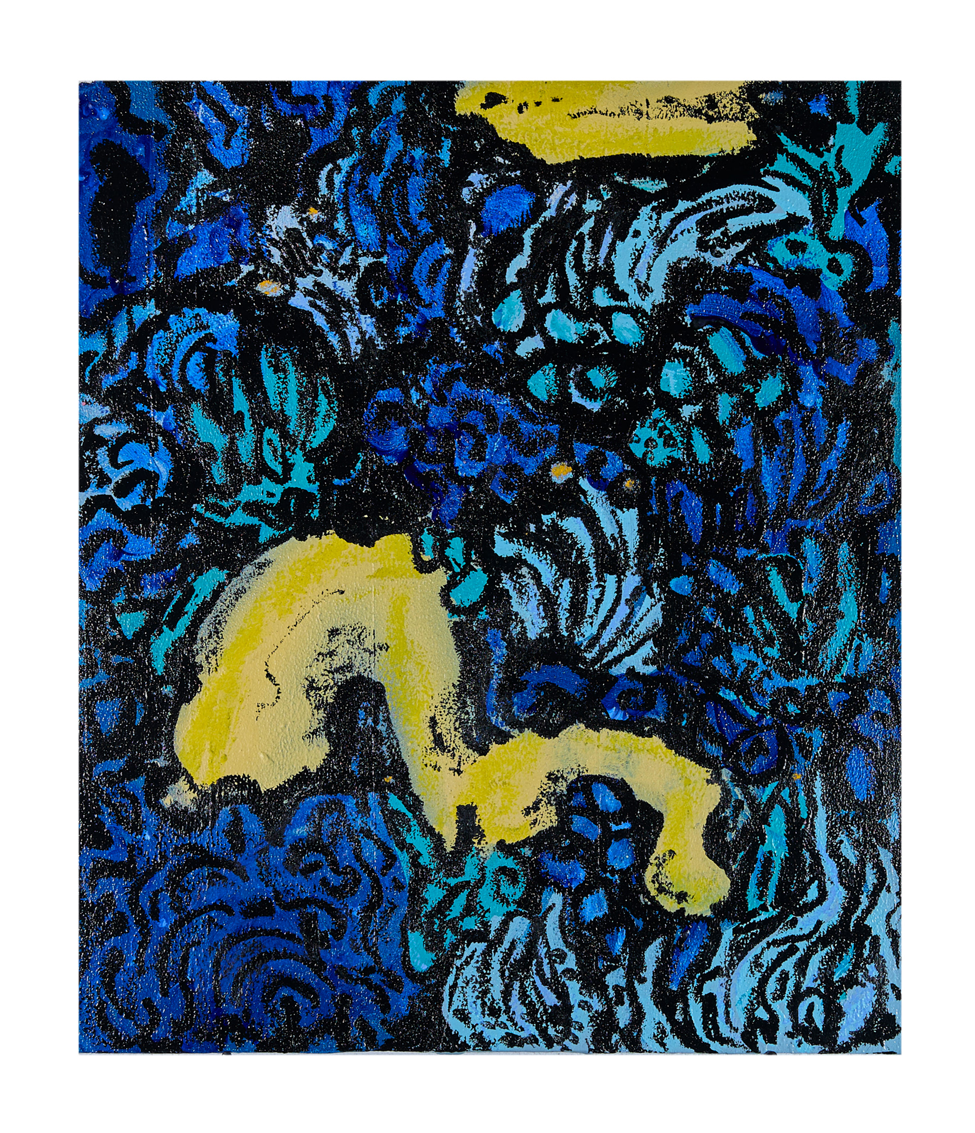 Ohne Titel, Acryl und Öl auf Holz, 39 x 32.5 cm, 2020