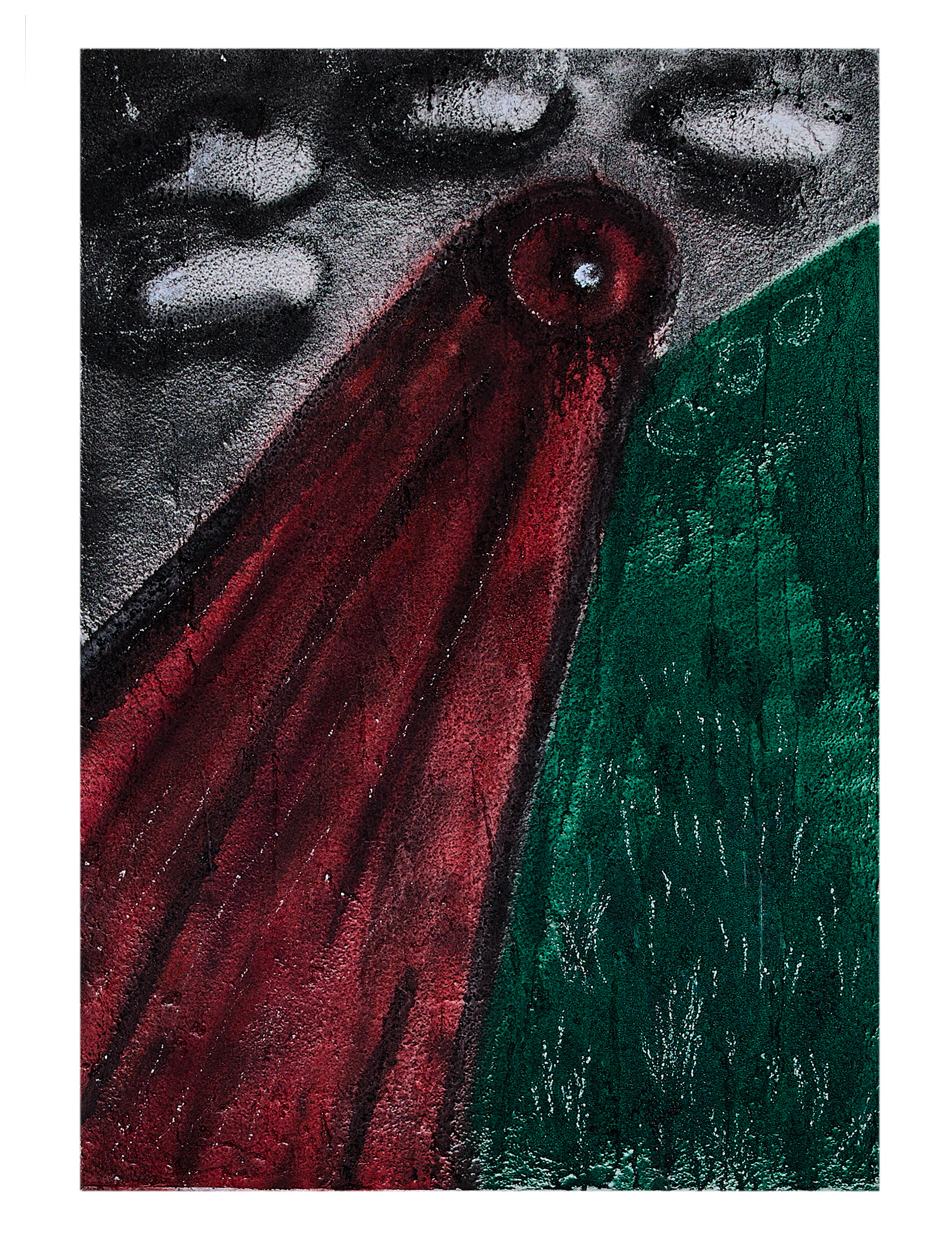 Pfeffer, Lack auf Verputz, 100 x 71 cm, 2017