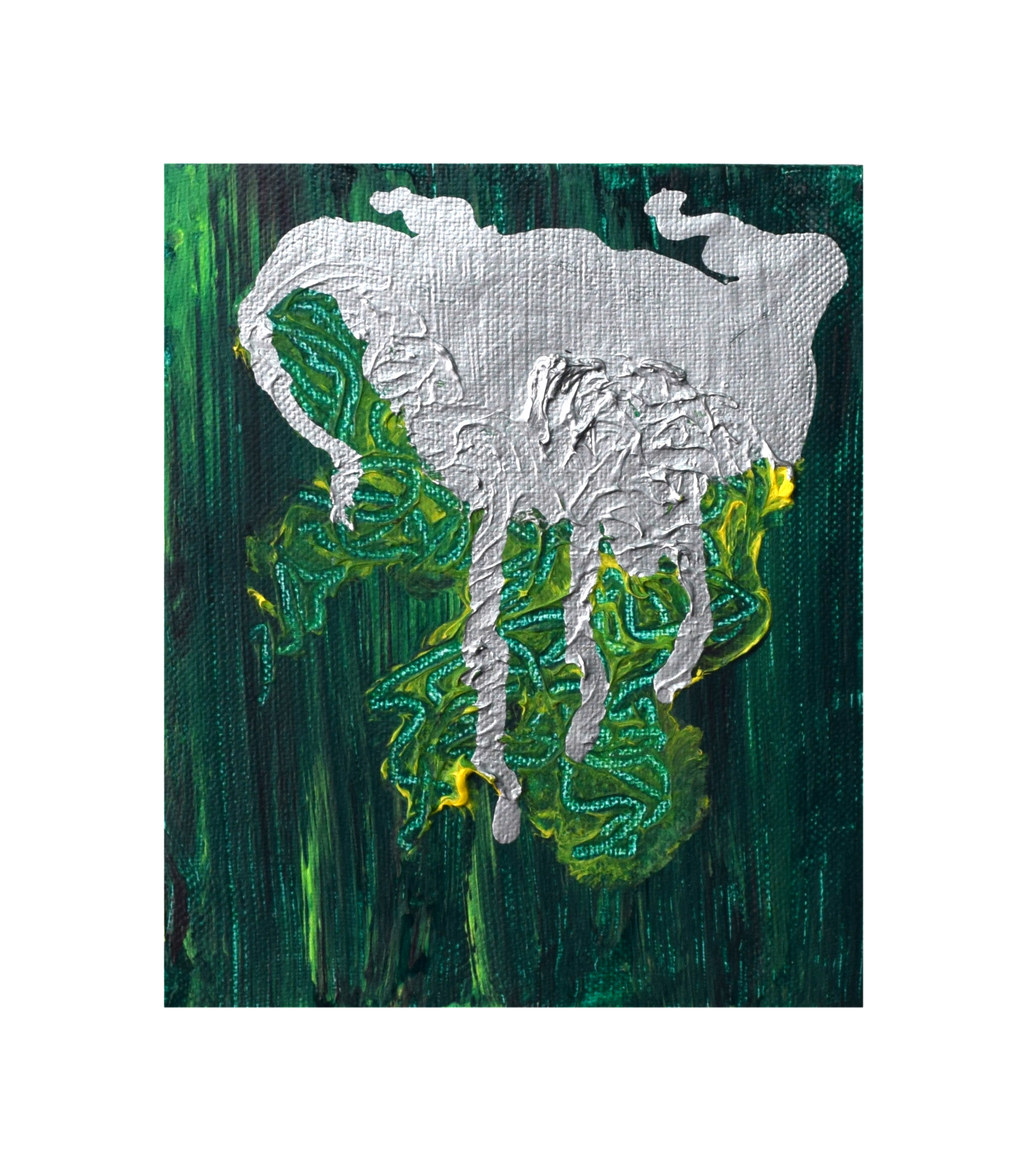 Nerv der Zeit, Acryl auf Leinwand, 20 x 17 cm, 2022