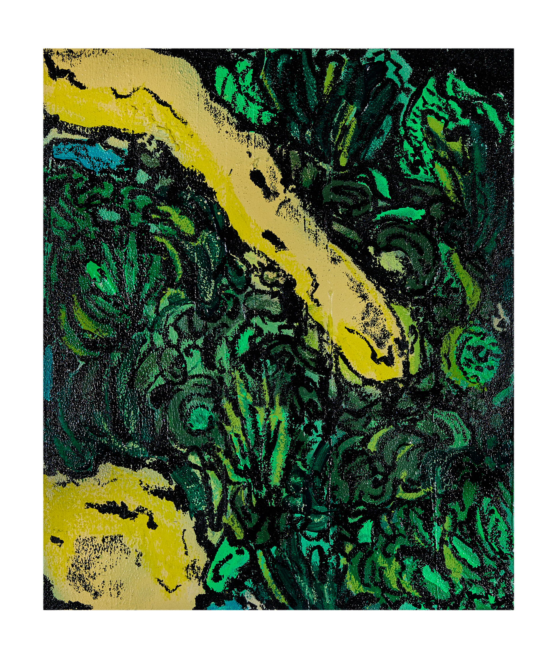 Ohne Titel, Acryl und Öl auf Holz, 39 x 32.5 cm, 2020