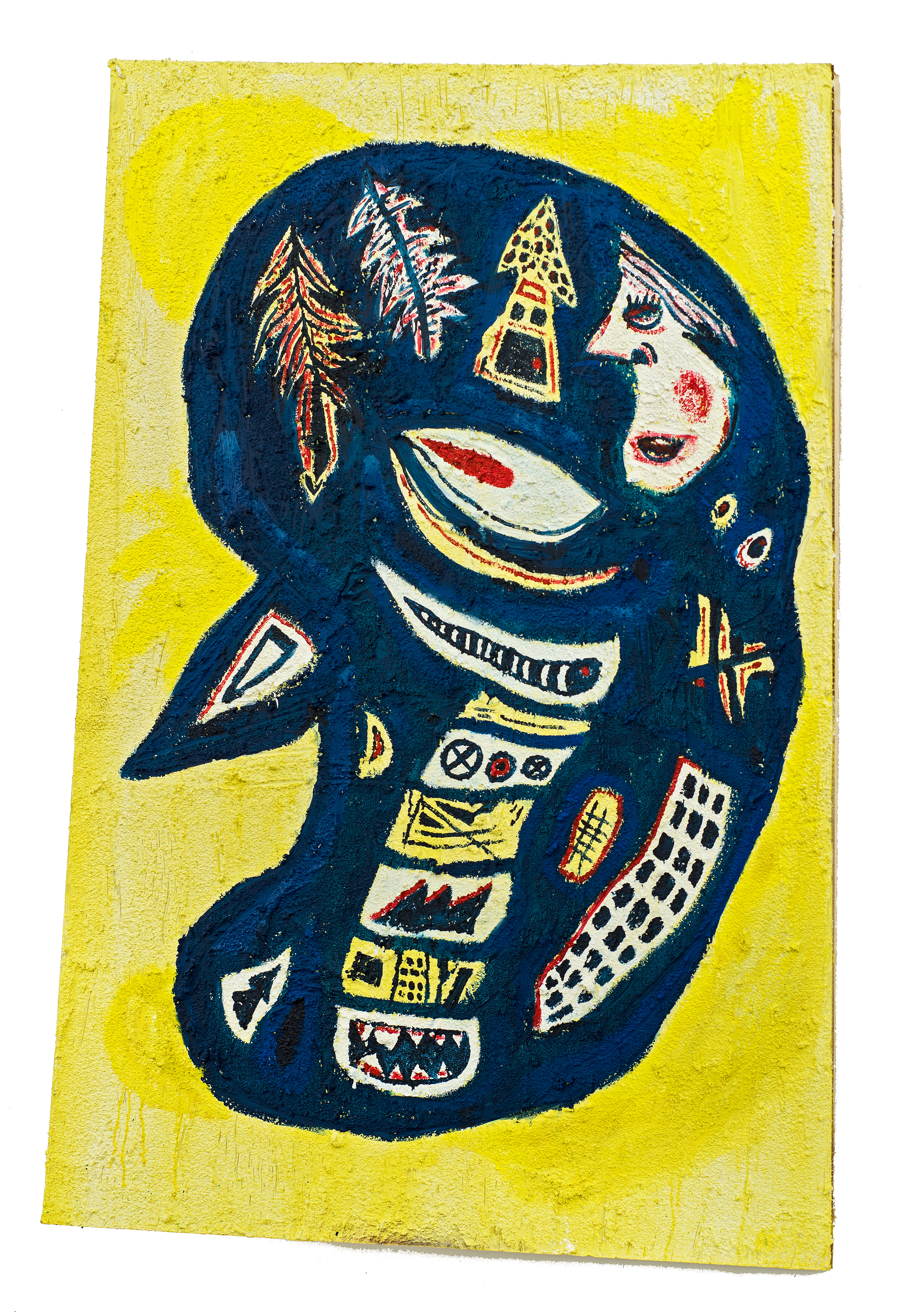 Ohne Titel, Acryl auf Verputz, 168 x 119 cm, 2017