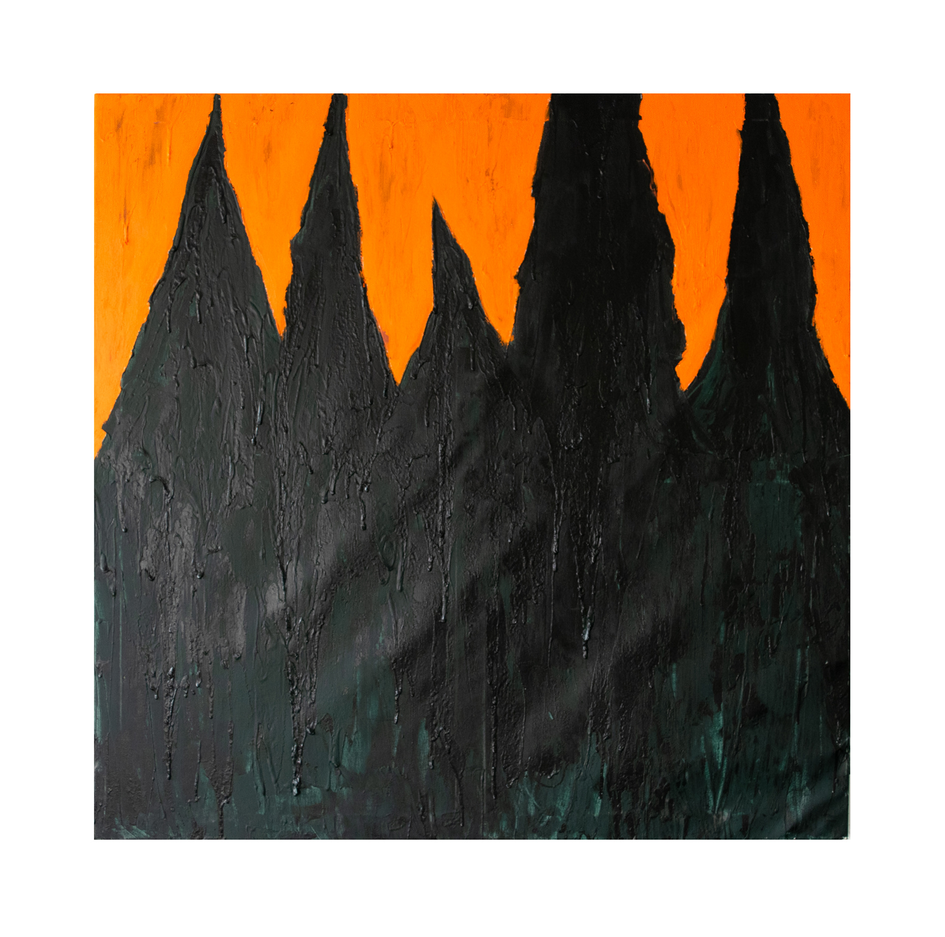 Ohne Titel, Acryl und Lack auf Leinwand, 100 x 100 cm, 2025