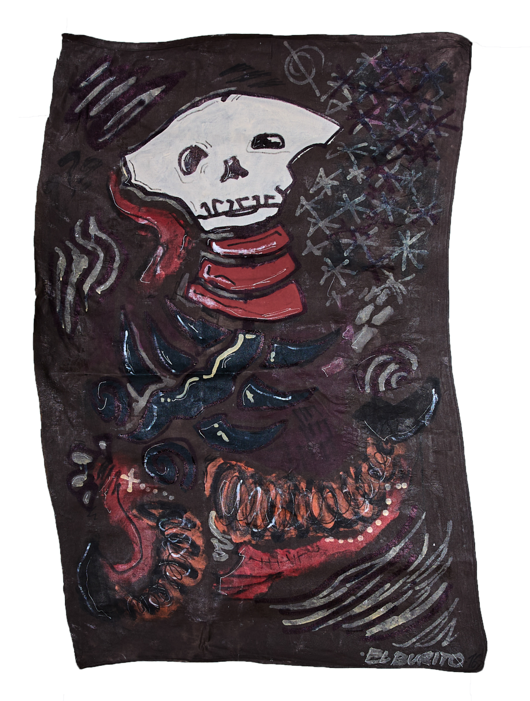 Ohne Titel, Acryl und Lack auf Leinwand, 110 x 75 cm, 2017