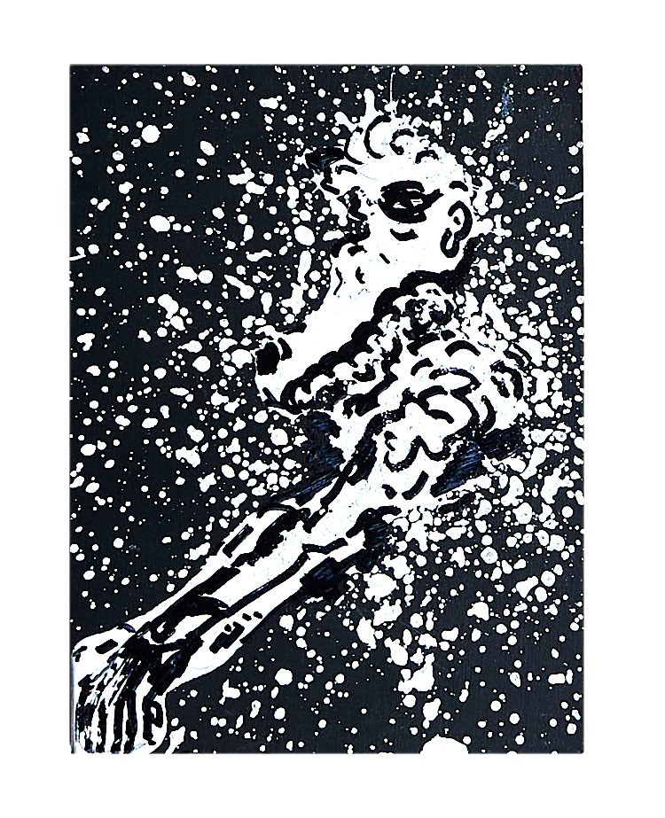 Ohne Titel, Acryl auf Holz, 12 x 9 cm, 2022