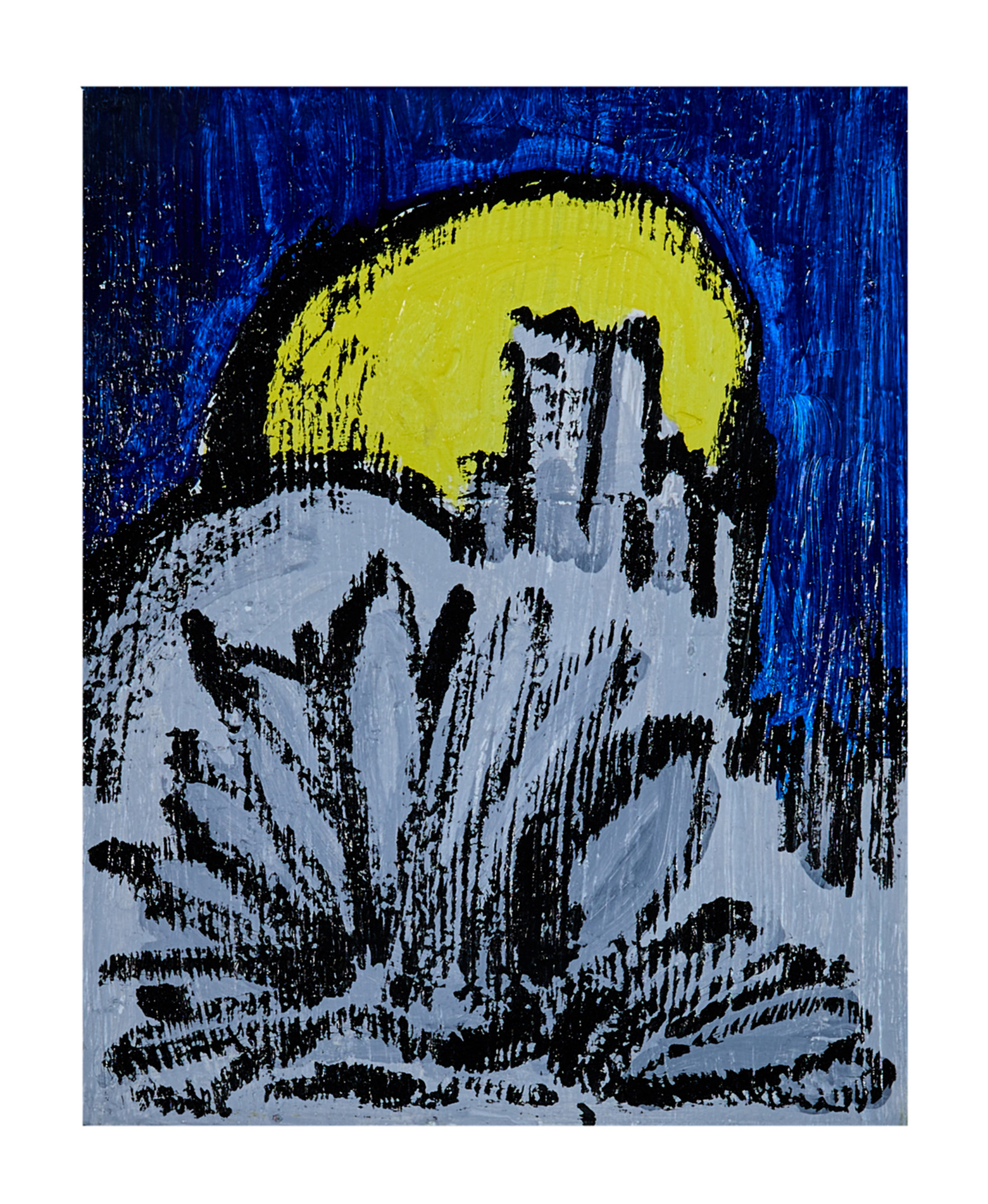  Burg, Öl und Acryl auf Leinwand, 30 x 24 cm, 2020