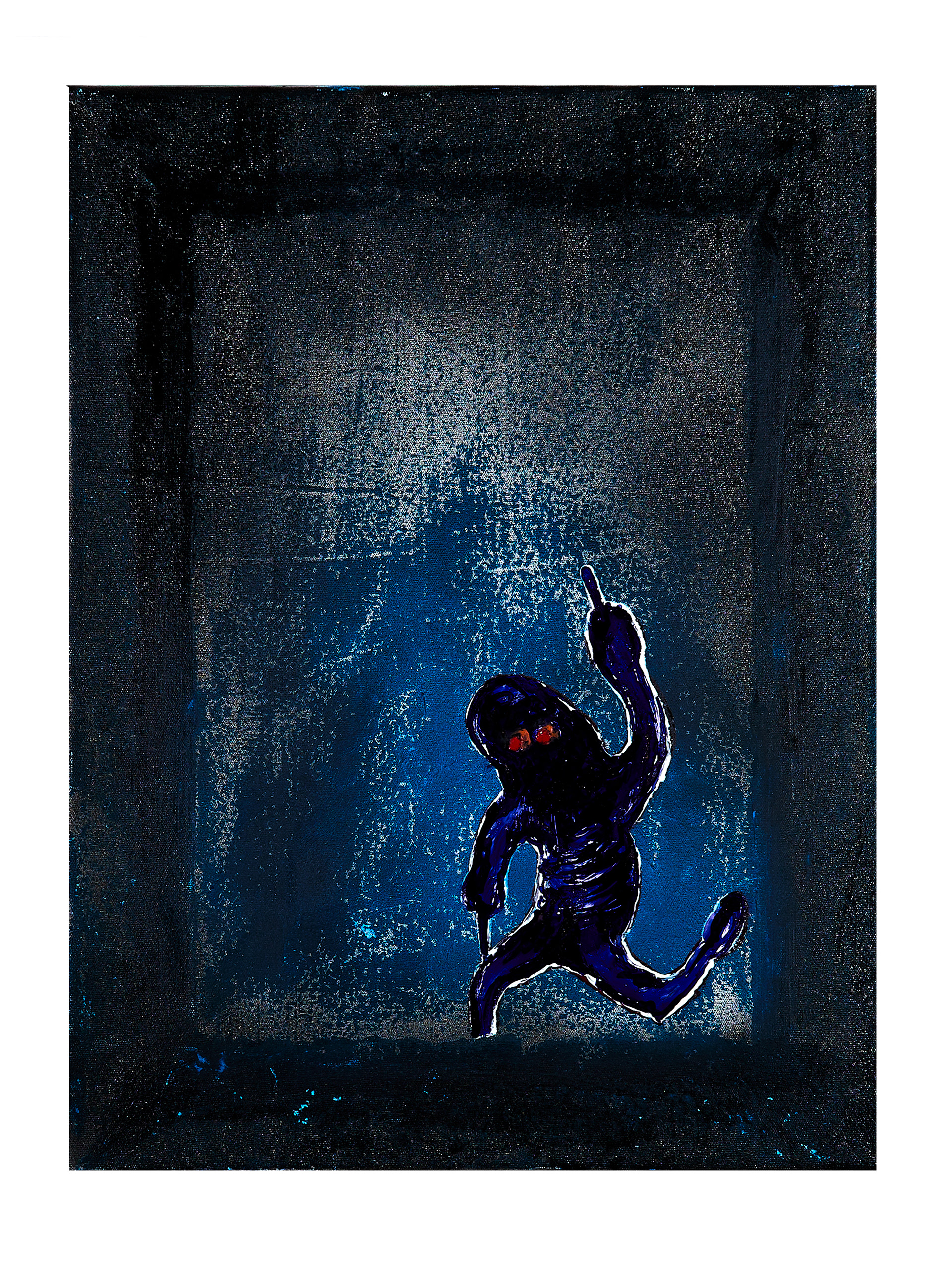 Ohne Titel, Acryl und Lack auf Leinwand, 40 x 30 cm, 2020