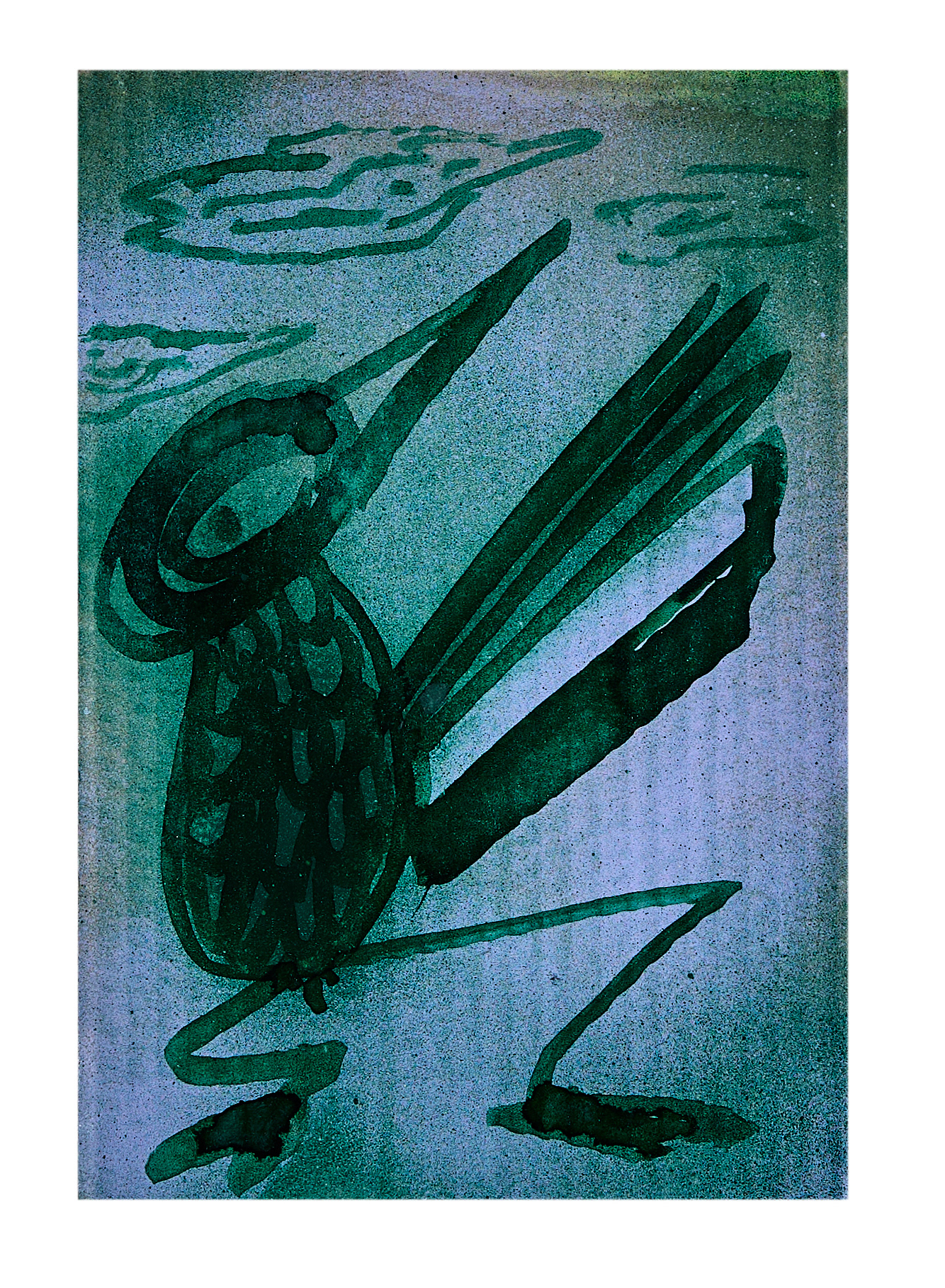Ohne Titel, Acryl und Lack auf Karton, 25 x 17 cm, 2019