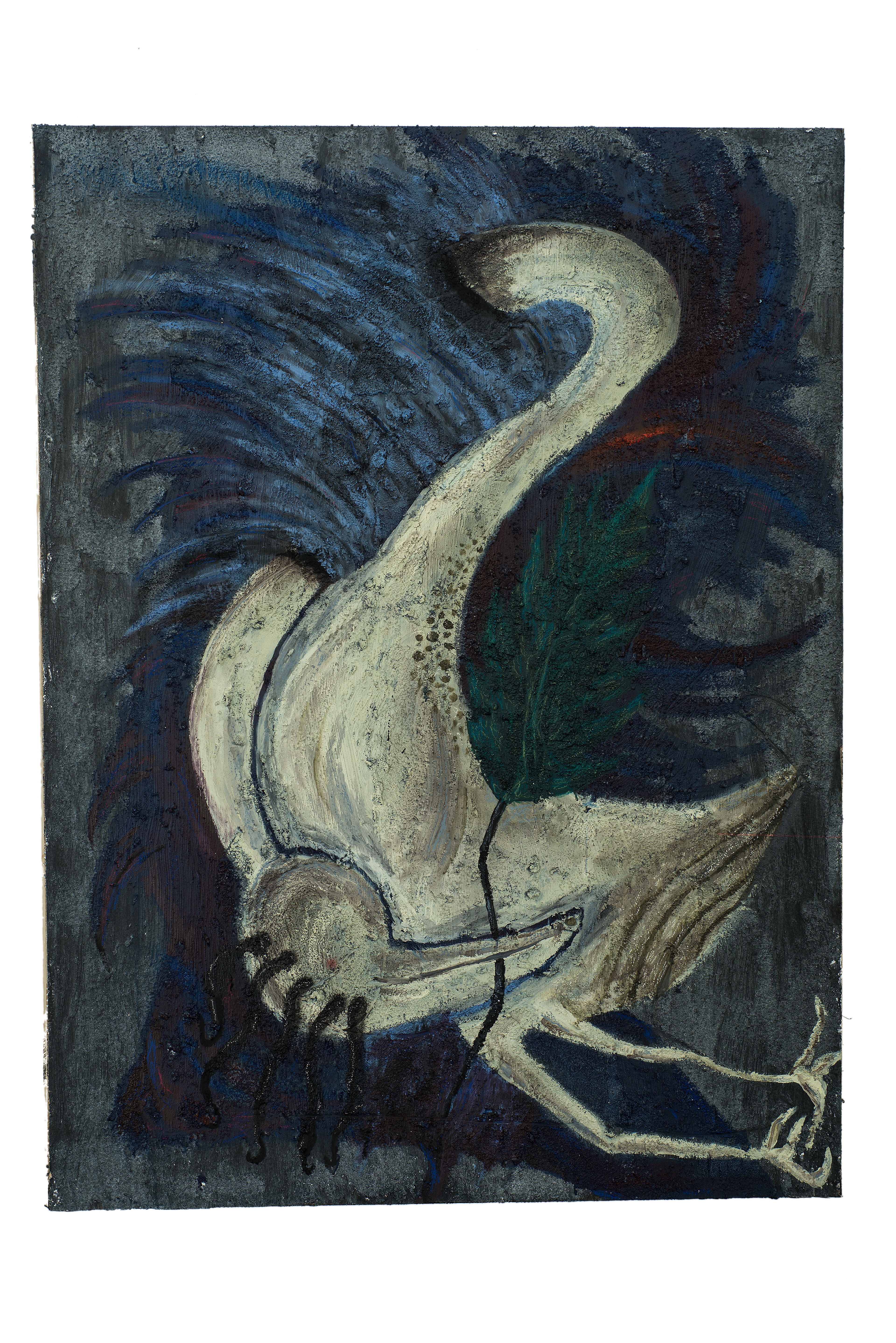 Ohne Titel, Acryl auf Verputz, 168 x 119 cm, 2017