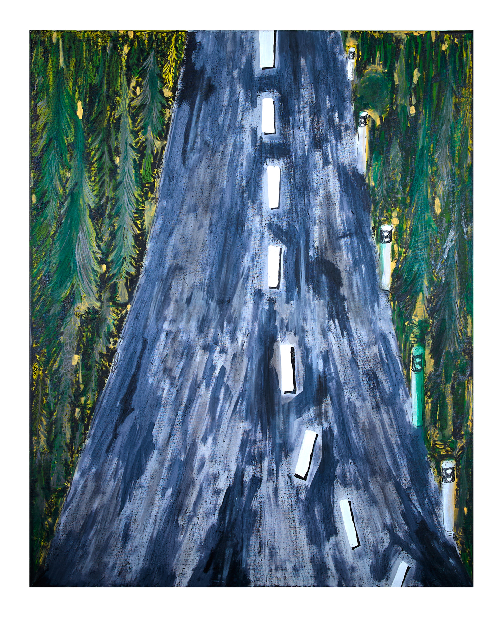 Highway, Acryl auf Leinwand, 100 x 80 cm,, 2017