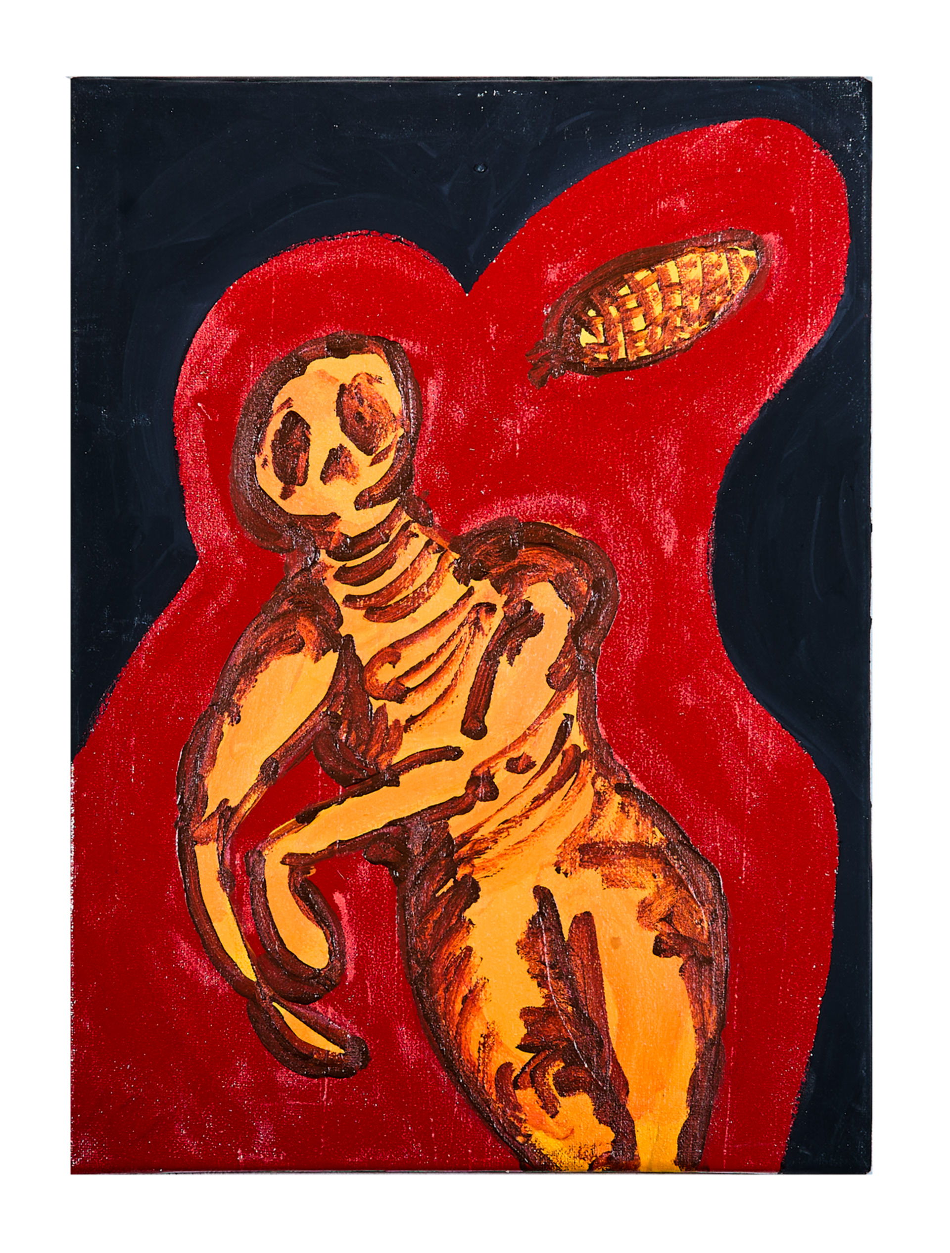 Ohne Titel, Acryl und Lack auf Leinwand, 40 x 30 cm, 2021