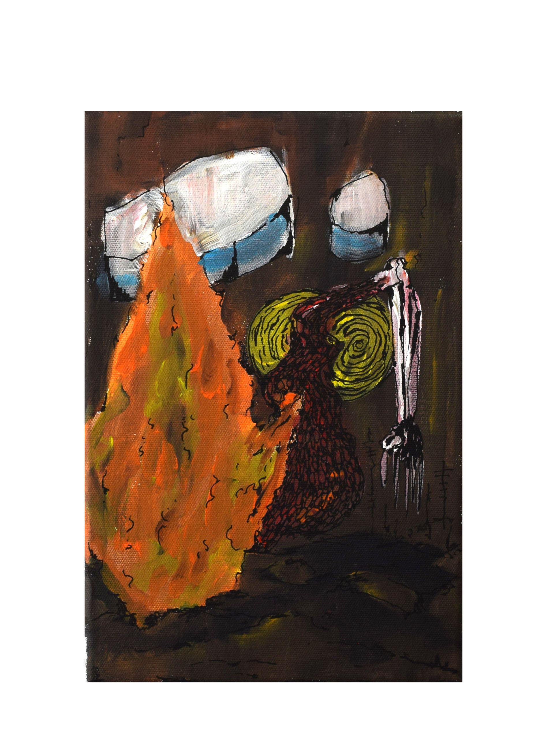 Ohne Titel, Acryl auf Leinwand, 30 x 20 cm, 2024