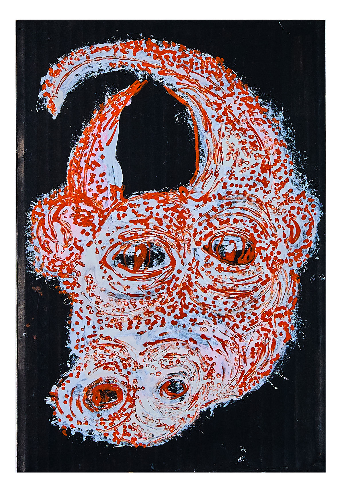 Ohne Titel, Acryl und Lack auf Karton, 25 x 17 cm, 2019