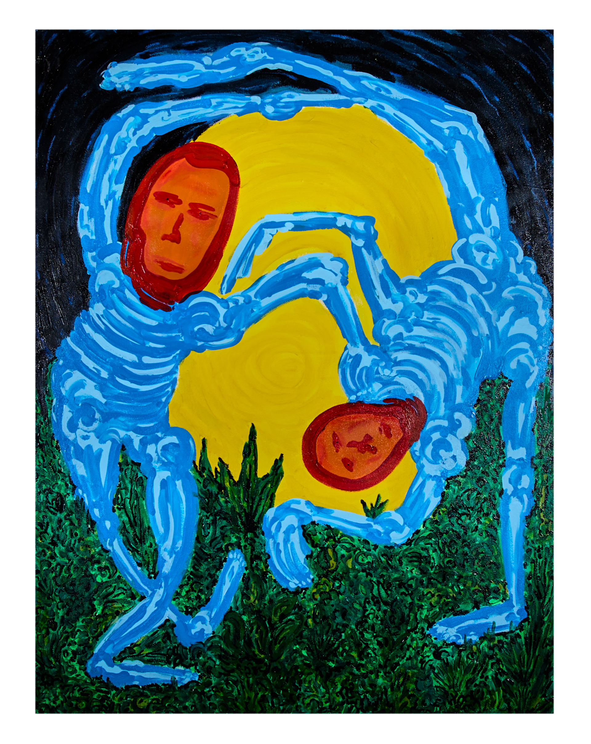 Tanz, Acryl und Öl auf Leinwand, 120 x 91 cm, 2020