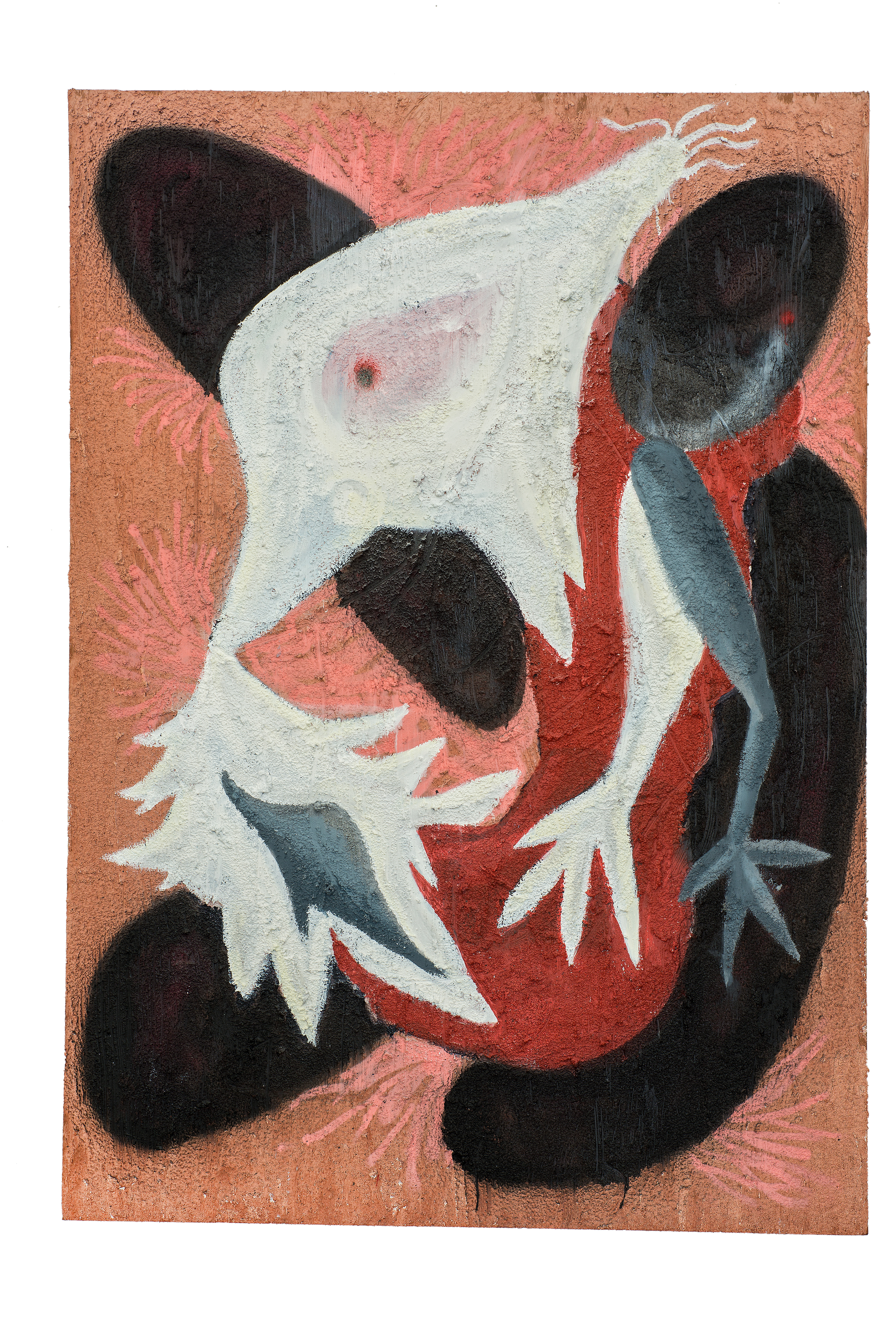 Ohne Titel, Acryl auf Verputz, 168 x 119 cm, 2017