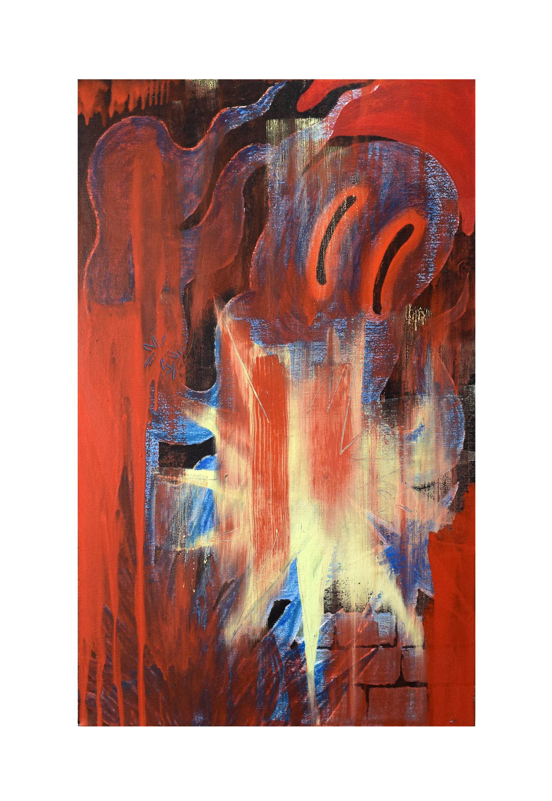 Saubere Hände, dreckige Geister 2 Acryl und Öl auf Leinwand 100 x 60 cm 2023