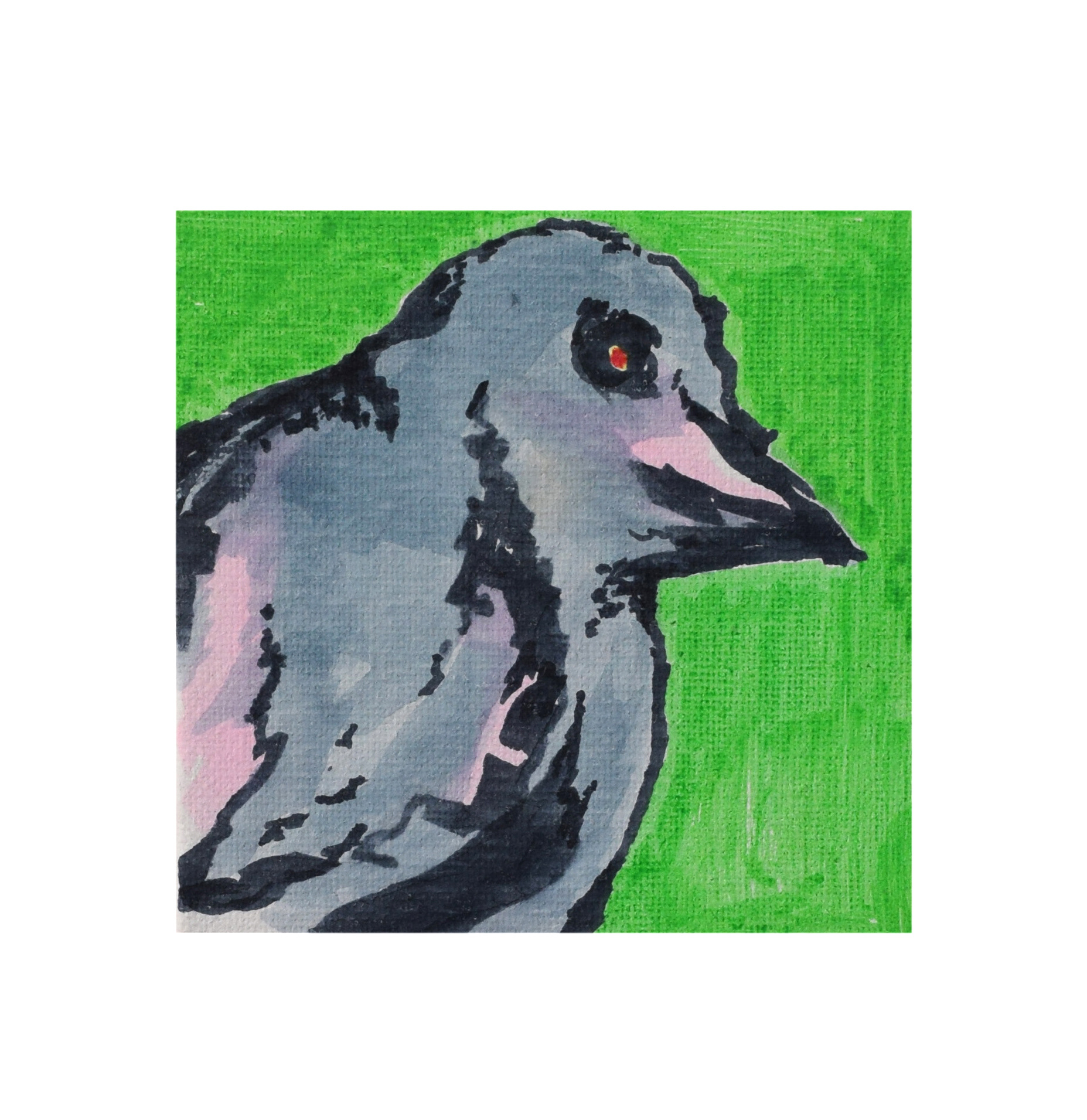 Ohne Titel, Filzstift auf Leinwand, 10 x 10 cm, 2023