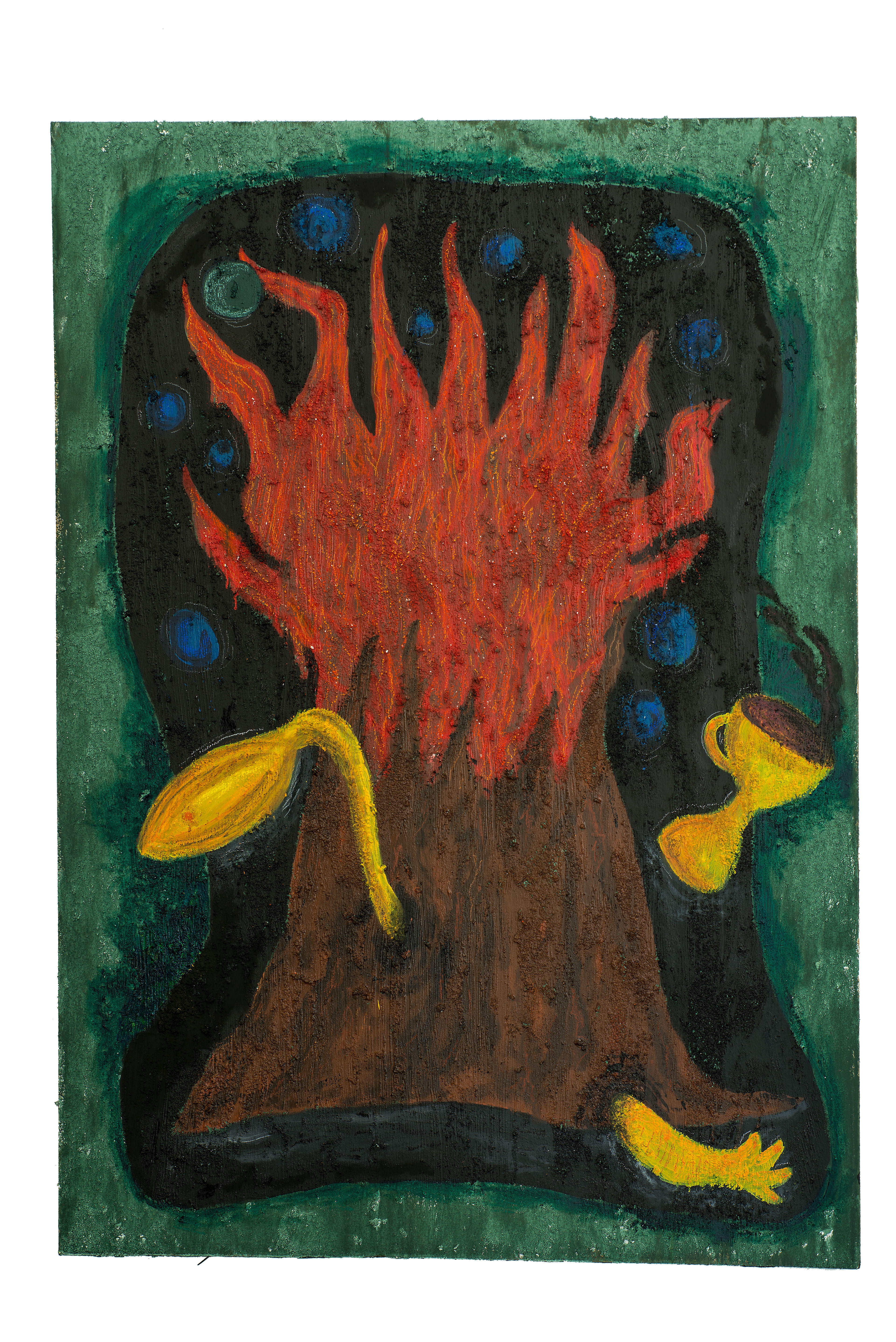 Ohne Titel, Acryl auf Verputz, 168 x 119 cm, 2017