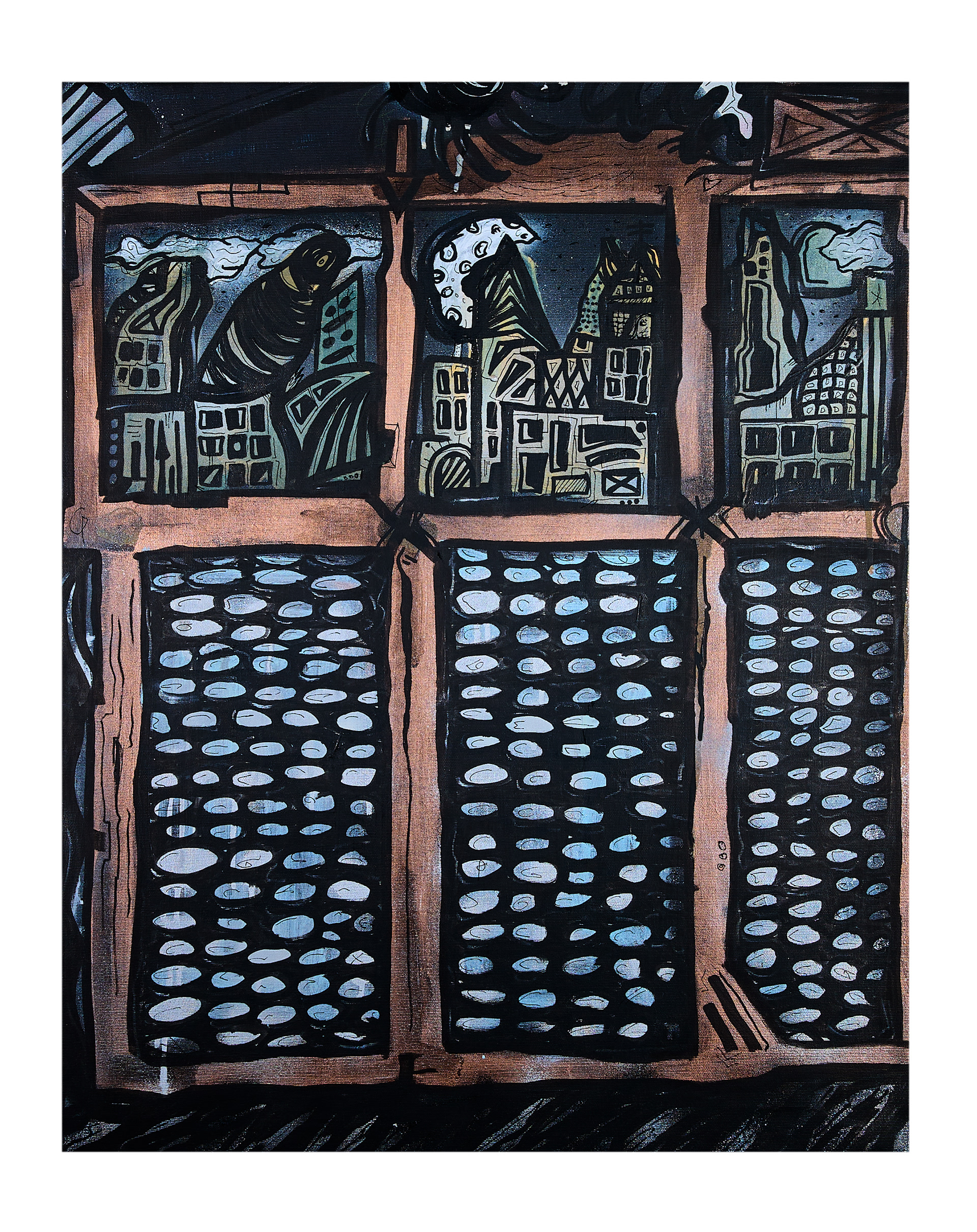 Jugendliebe, Acryl und Lack auf Leinwand, 78 x 61 cm, 2016