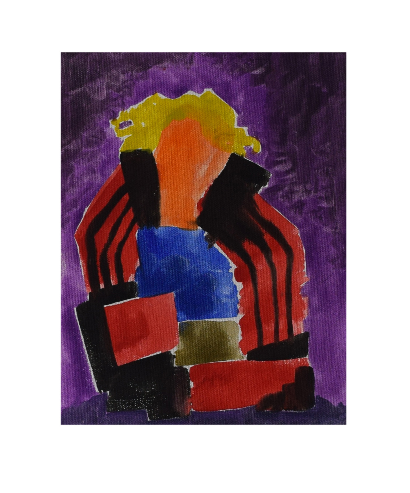 Ohne Titel, Couache auf Leinwand, 22 x 16 cm, 2022