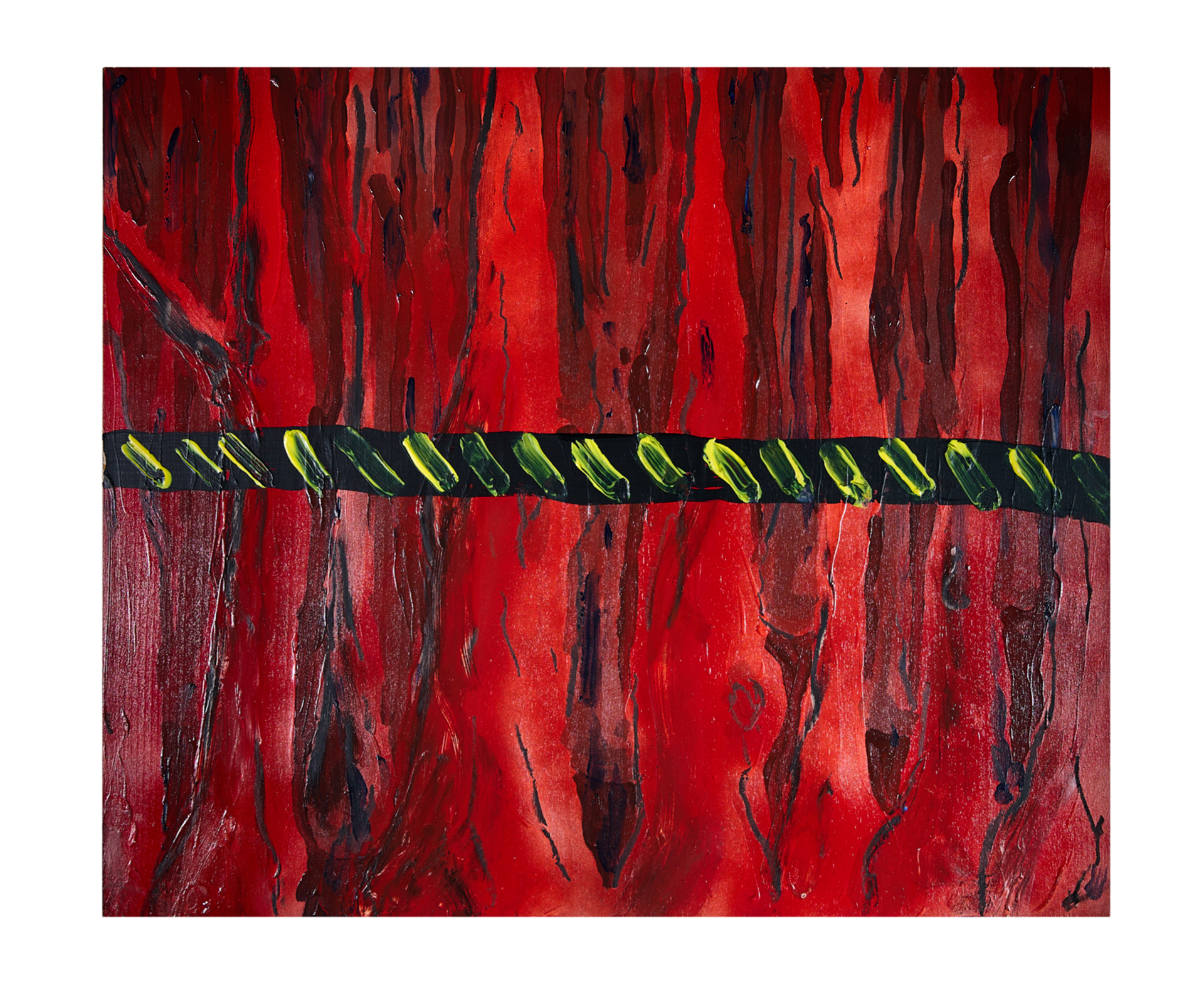 Ohne Titel, Acryl und Lack auf Holz, 39.5 x 46.5 cm, 2019