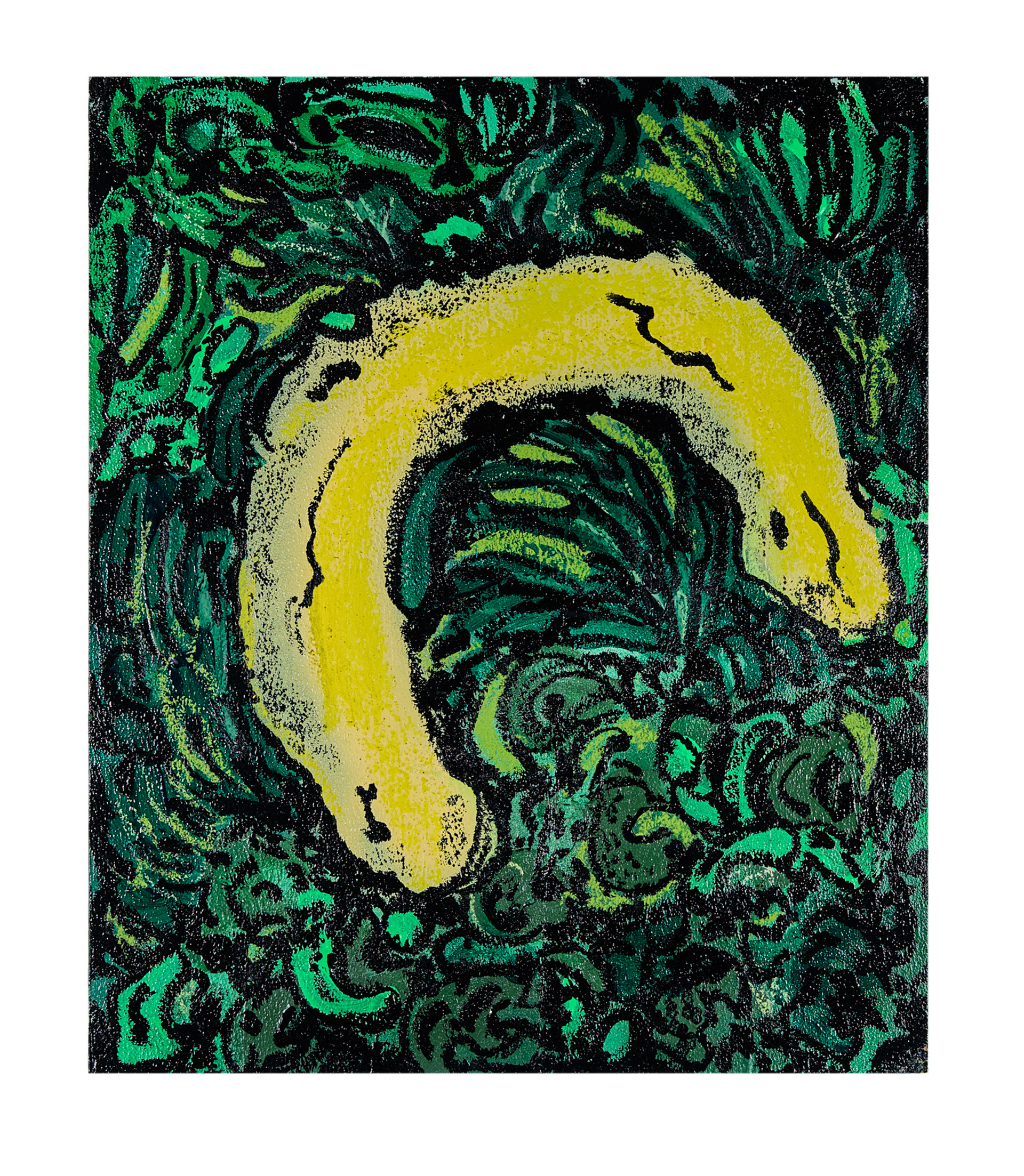Ohne Titel, Acryl und Öl auf Holz, 39 x 32.5 cm, 2020