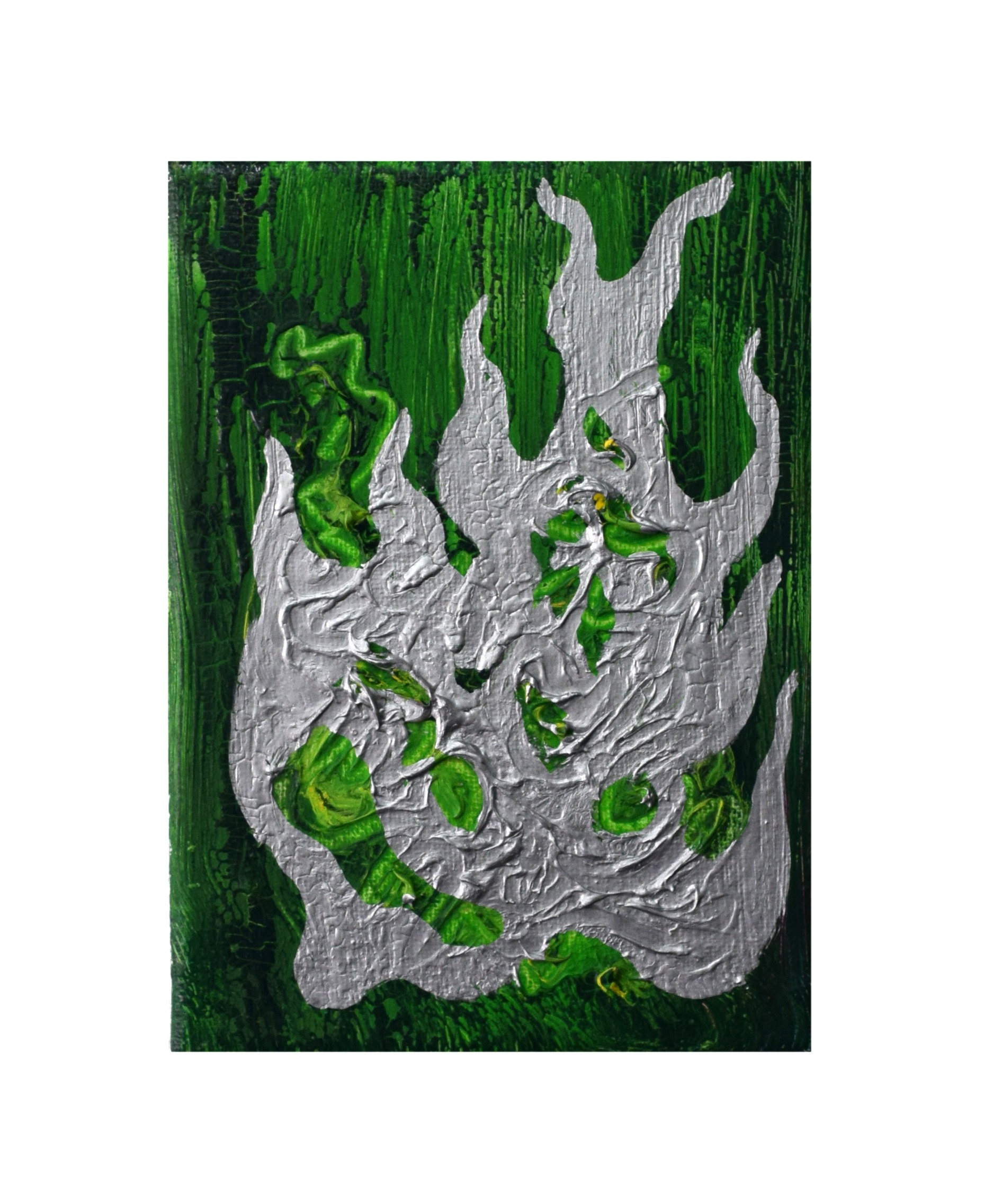 Nerv der Zeit, Acryl auf Leinwand, 17.5 x 12.5 cm, 2022