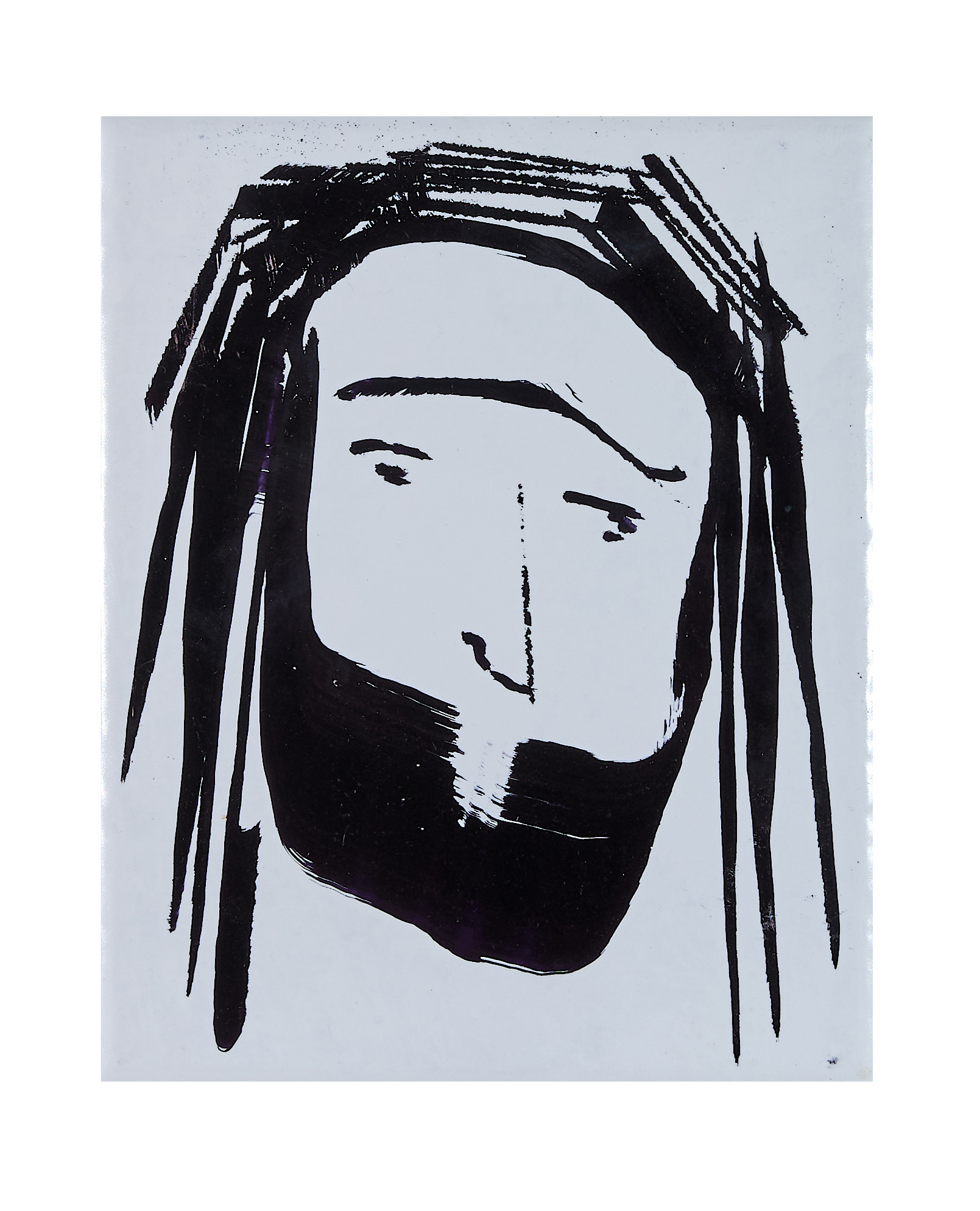 Chesus, Lack auf Platte, 25 x 20 cm, 2022