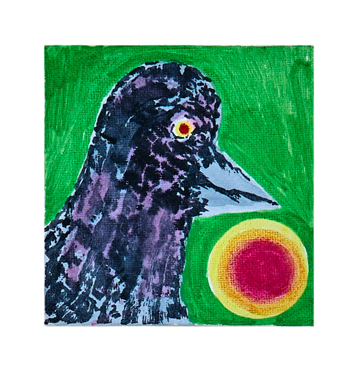 Ohne Titel, Filzstift auf Leinwand, 10 x 10 cm, 2023